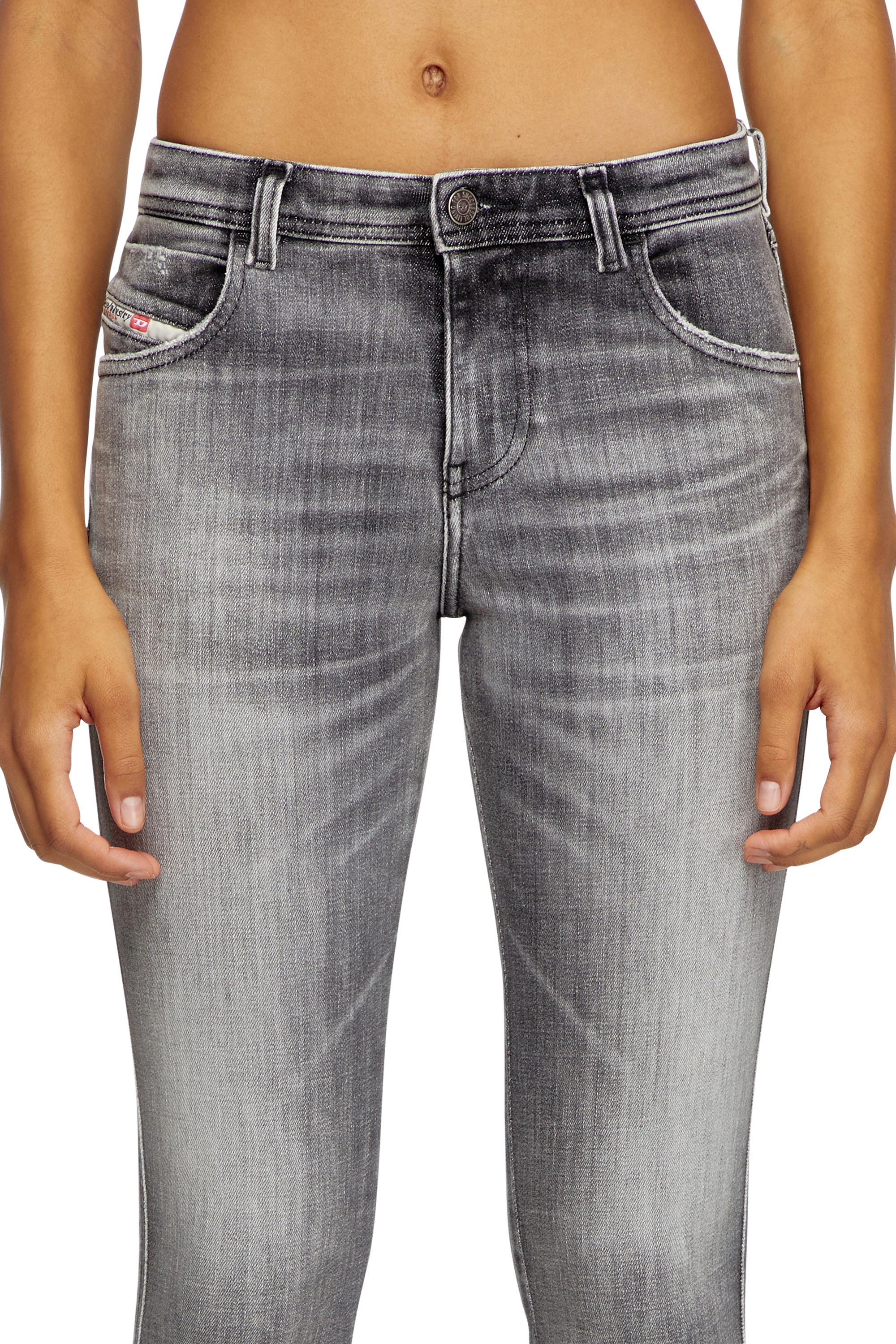 Diesel - Skinny Jeans 2015 Babhila 09J29 Femme, Gris - Image 5