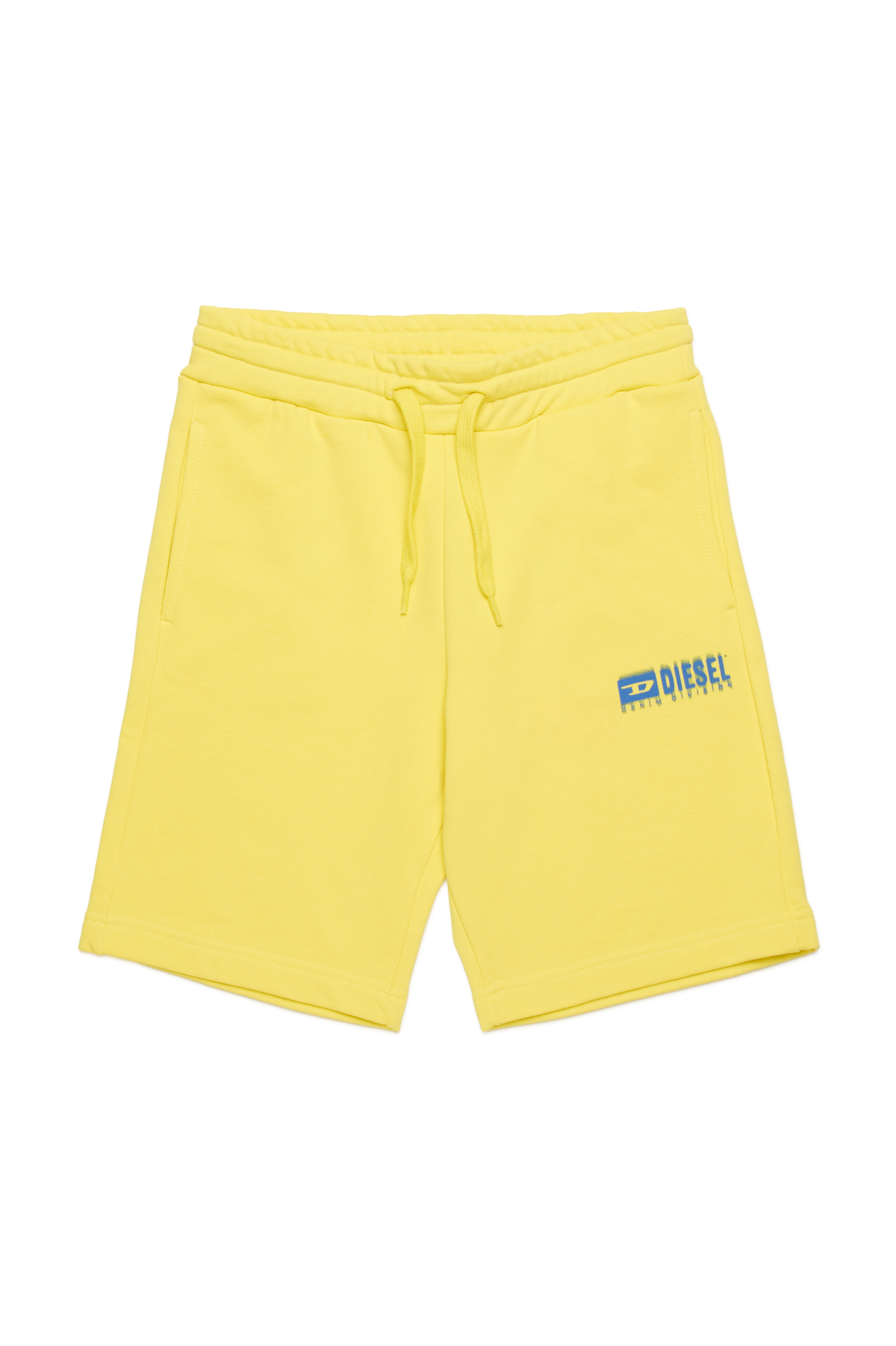 Diesel - PBASESHORT, Short de survêtement avec logo dégradé Homme in Jaune - 1