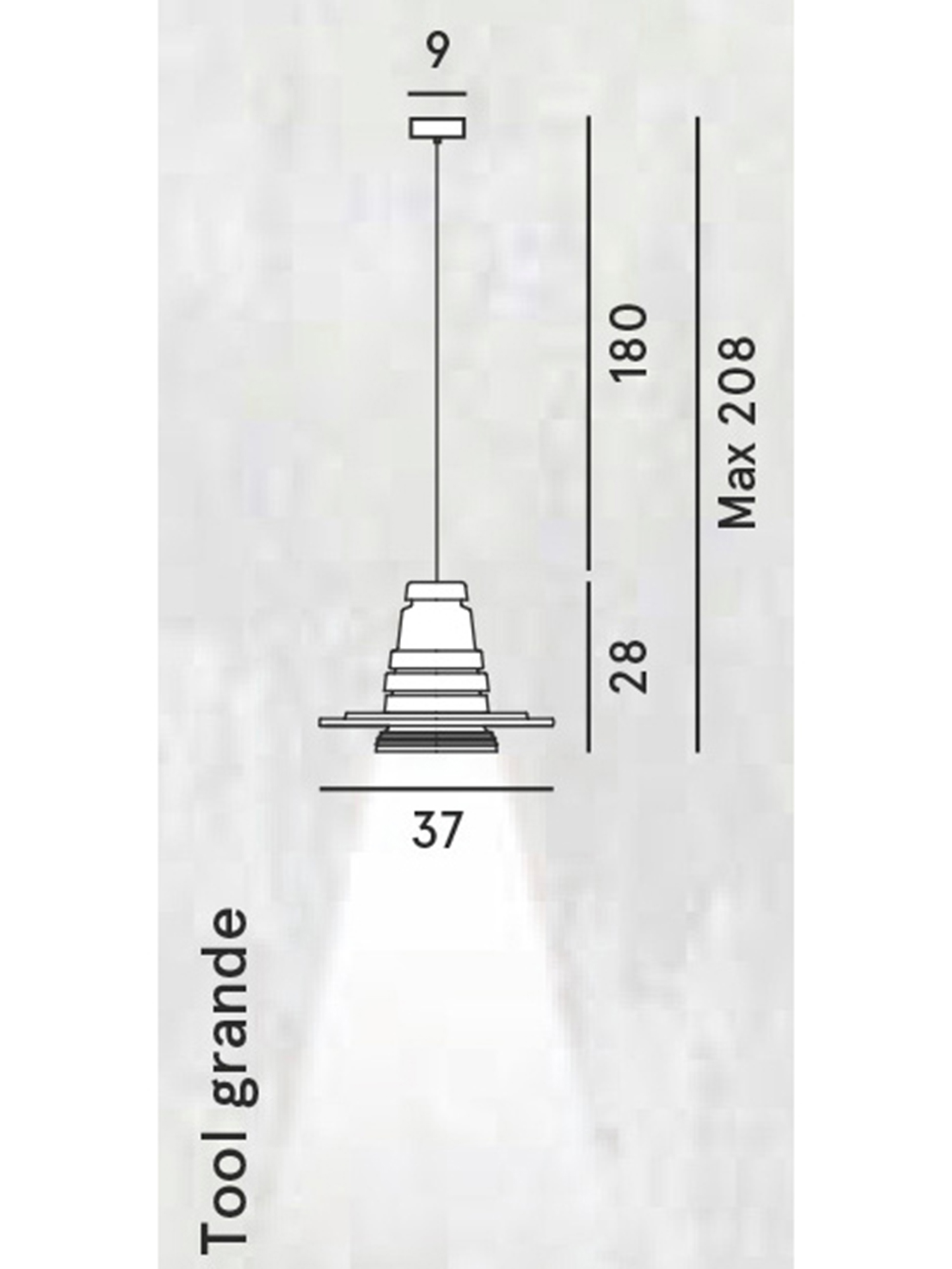 Diesel - TOOL GRANDE SOSP, Grand luminaire inspir&eacute; des objectifs d'appareils photo reflex Mixte in Noir - 2