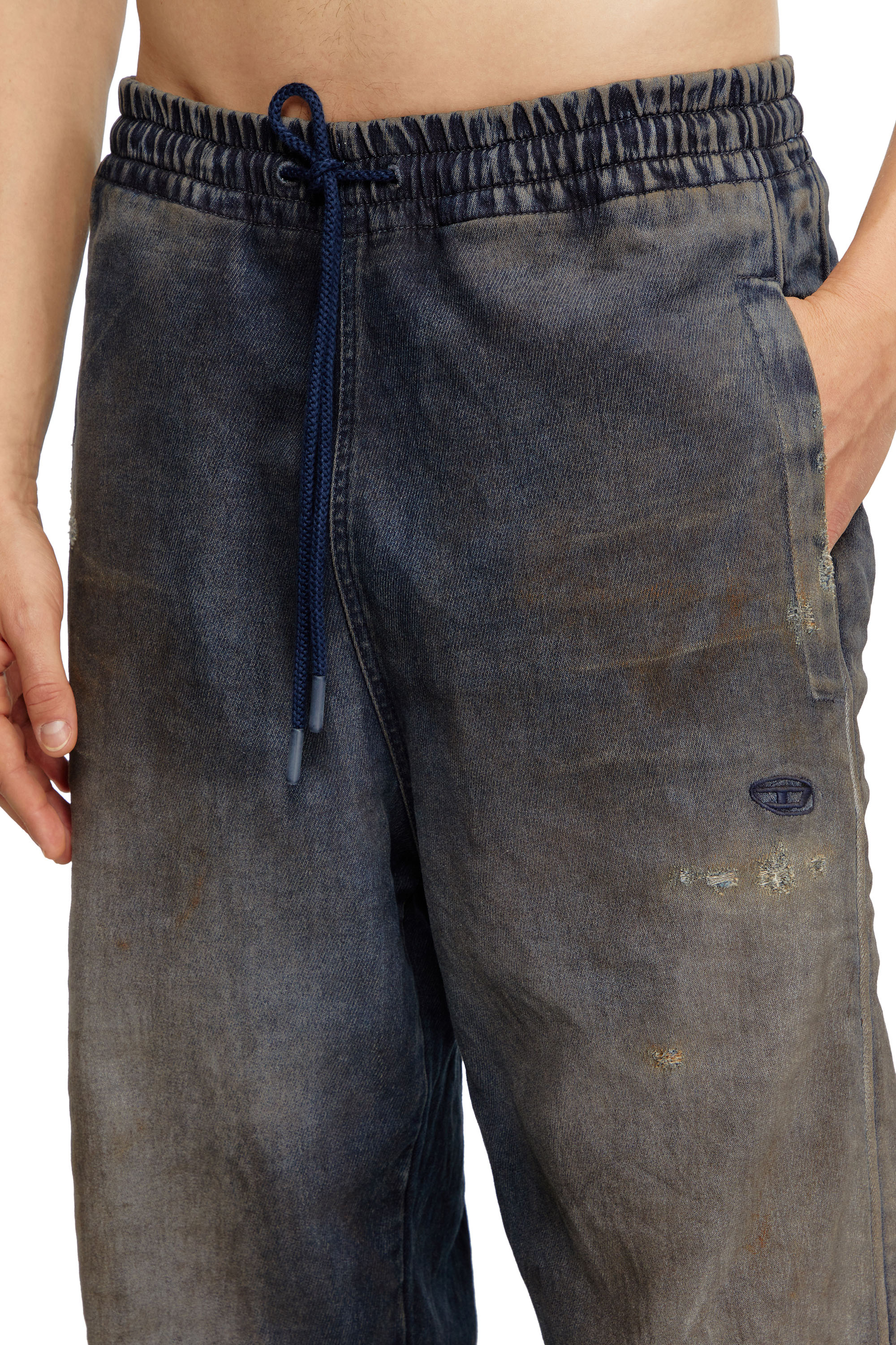 Diesel - Relaxed D-Martyans Track Denim 068LV Homme, Bleu Fonc&eacute; - Image 5