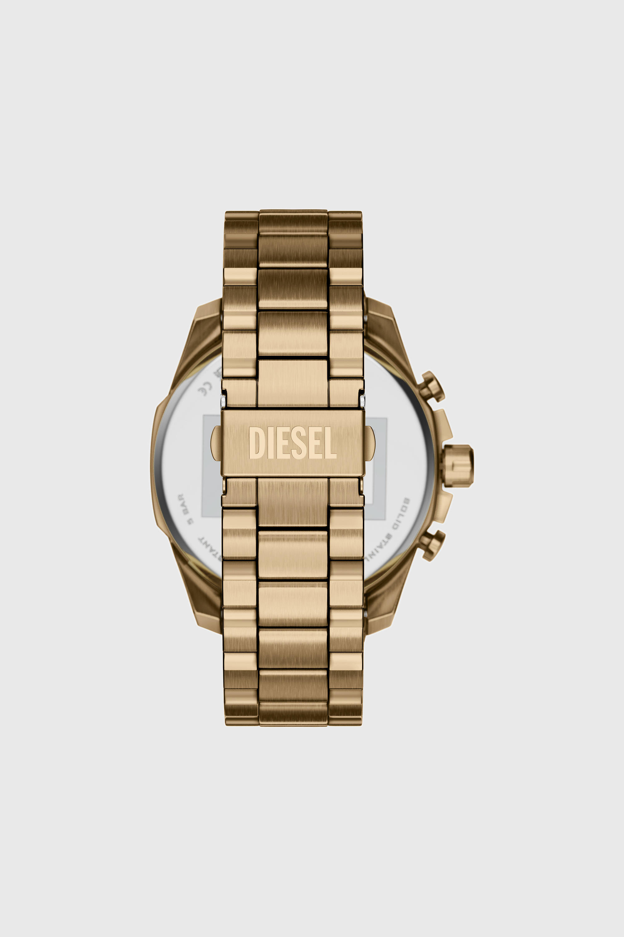 Diesel - DZ4736 WATCH, Montre Mega Chief Slim en acier inoxydable finition or vieilli Homme in Dor&eacute; - 3