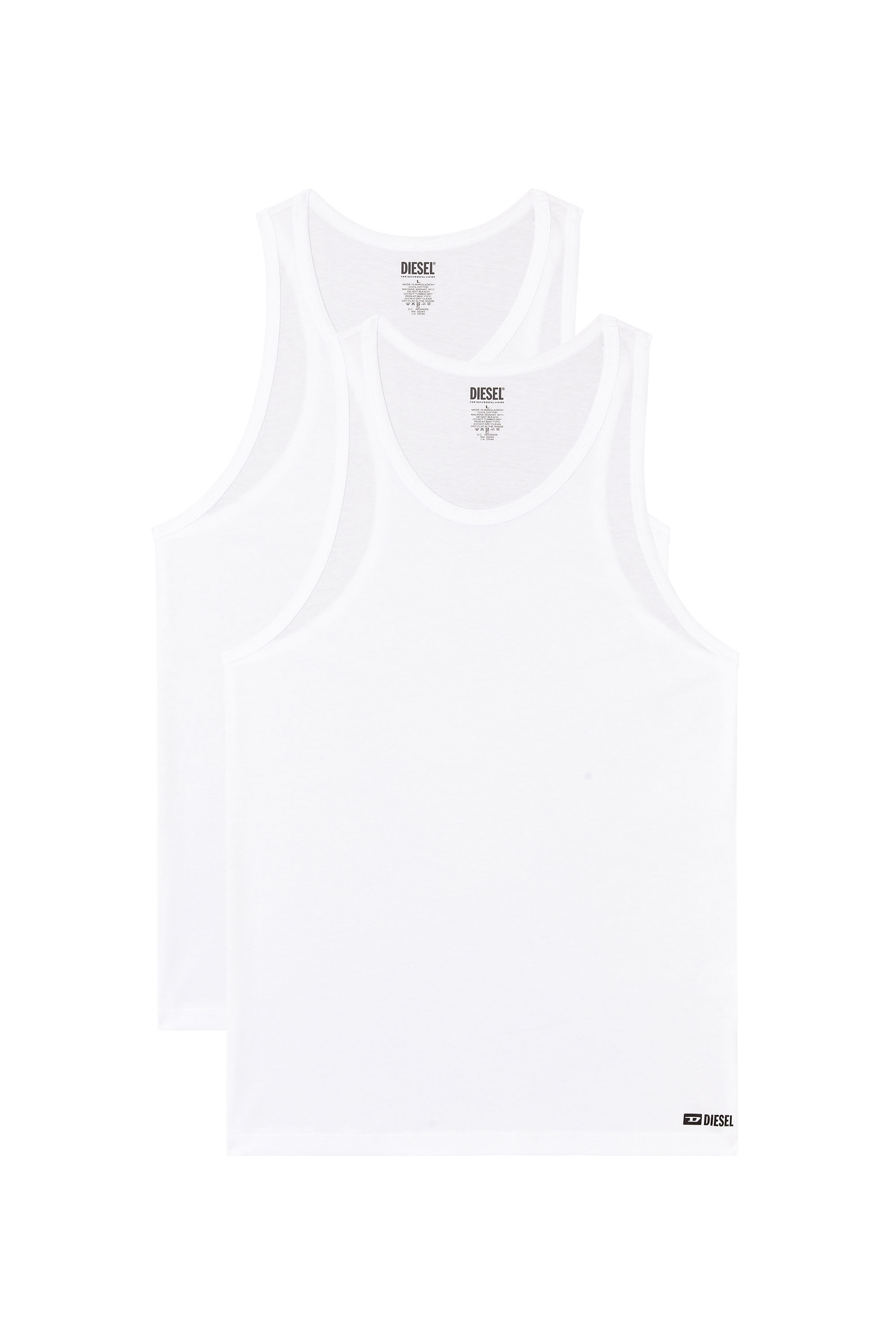 Diesel - WALTY-D-BOX-2PACK, Lot de deux gilets en coton Homme in Blanc - 1