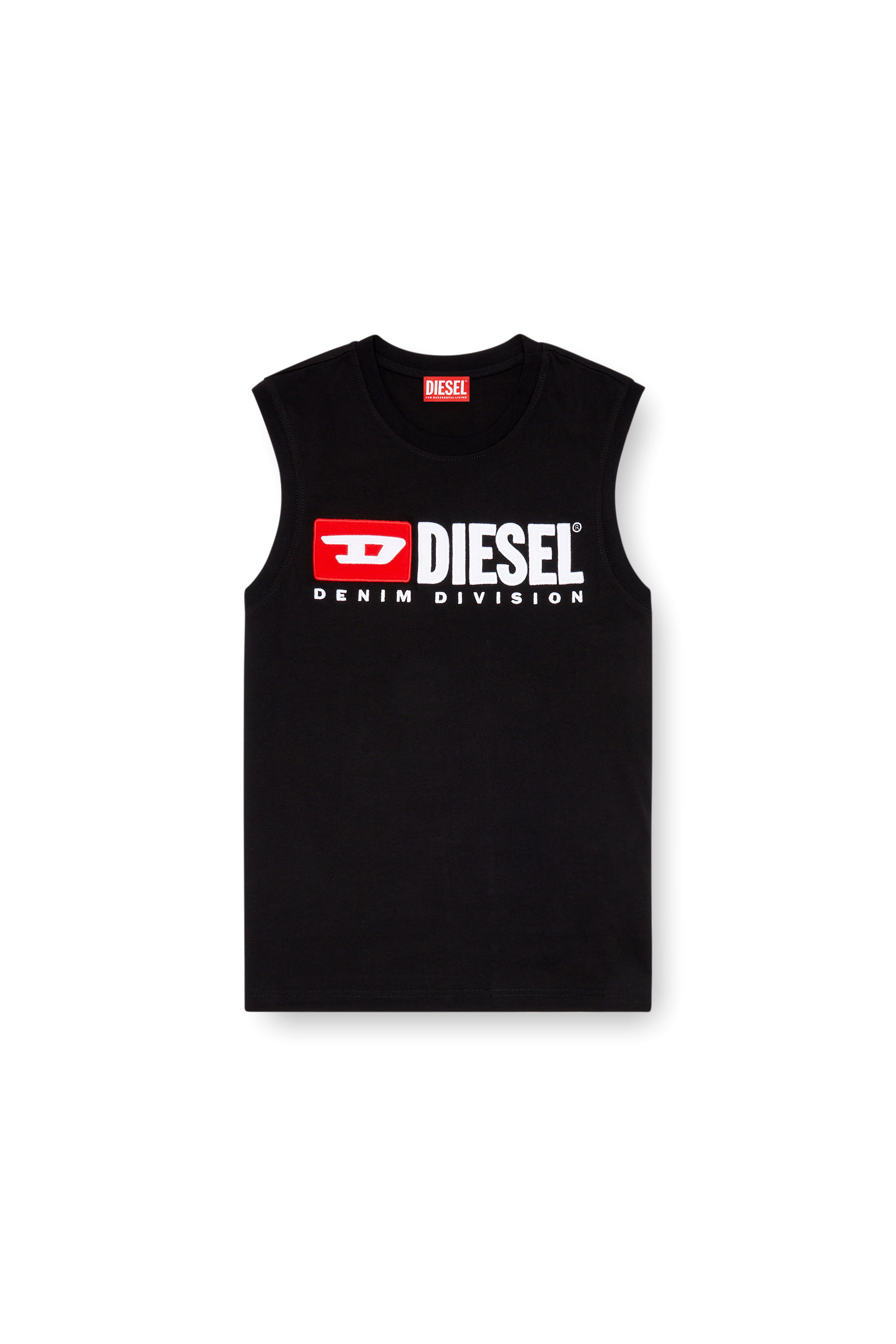 Diesel - T-ISCO-DIV, Débardeur avec logo imprimé sur le devant Homme in Noir - 2