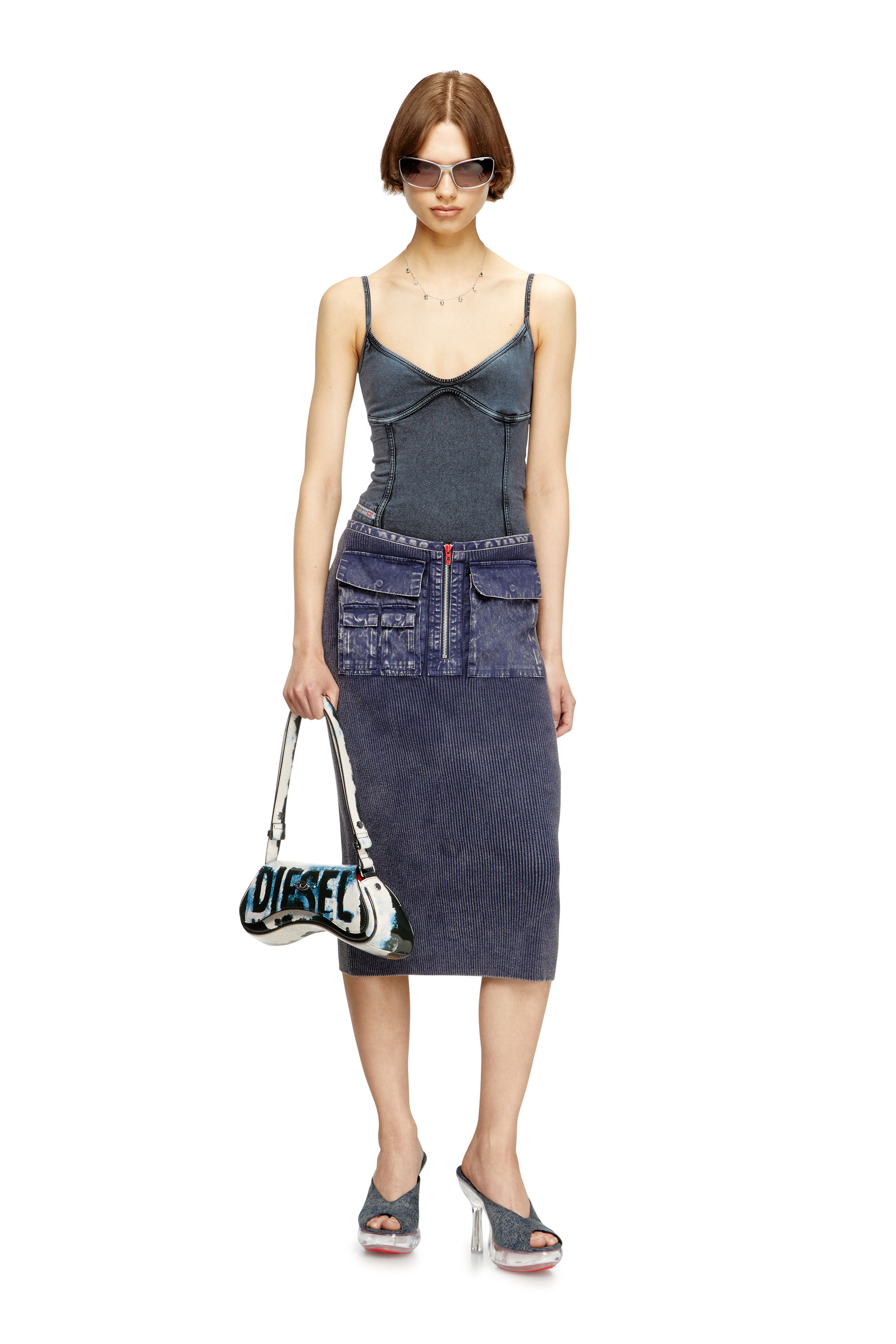 Diesel - PLAY CROSSBODY, Play-Sac à bandoulière en PU glossy imprimé Femme in Polychrome - 2