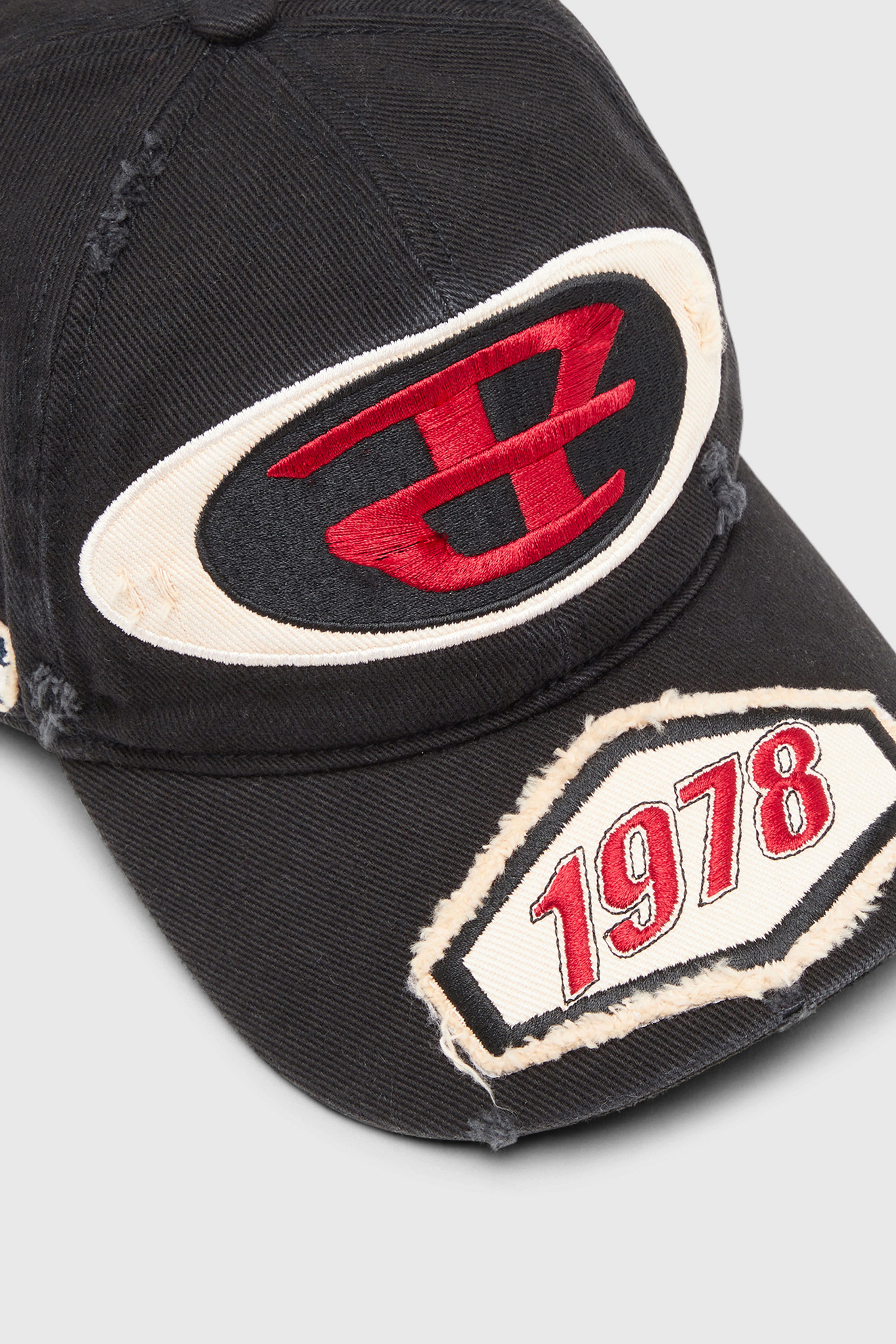 Diesel - C-BRAFF, Casquette de baseball avec empi&egrave;cements brod&eacute;s Mixte in Noir - 3