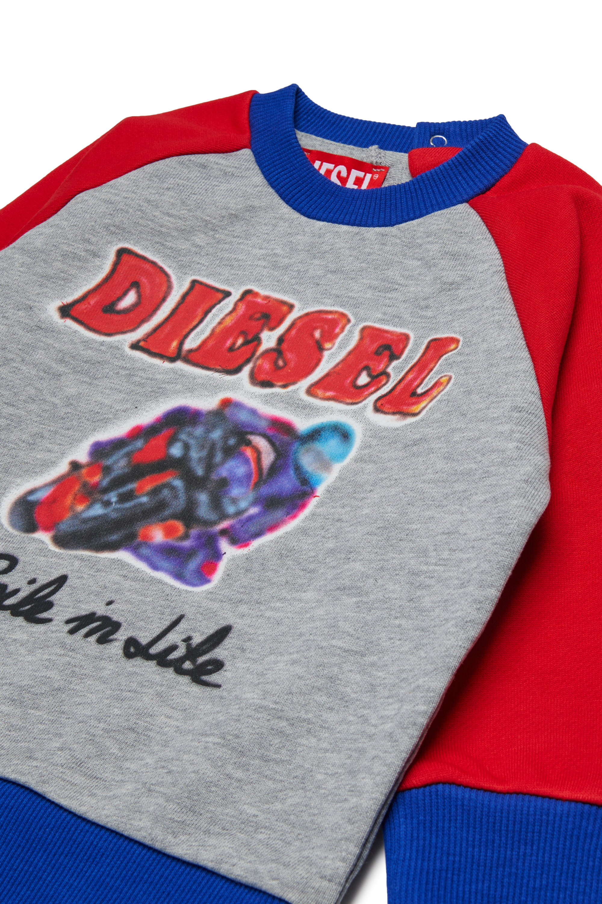 Diesel - SPOSBIB, Sweat en coton avec imprimé graphique Homme in Polychrome - 3