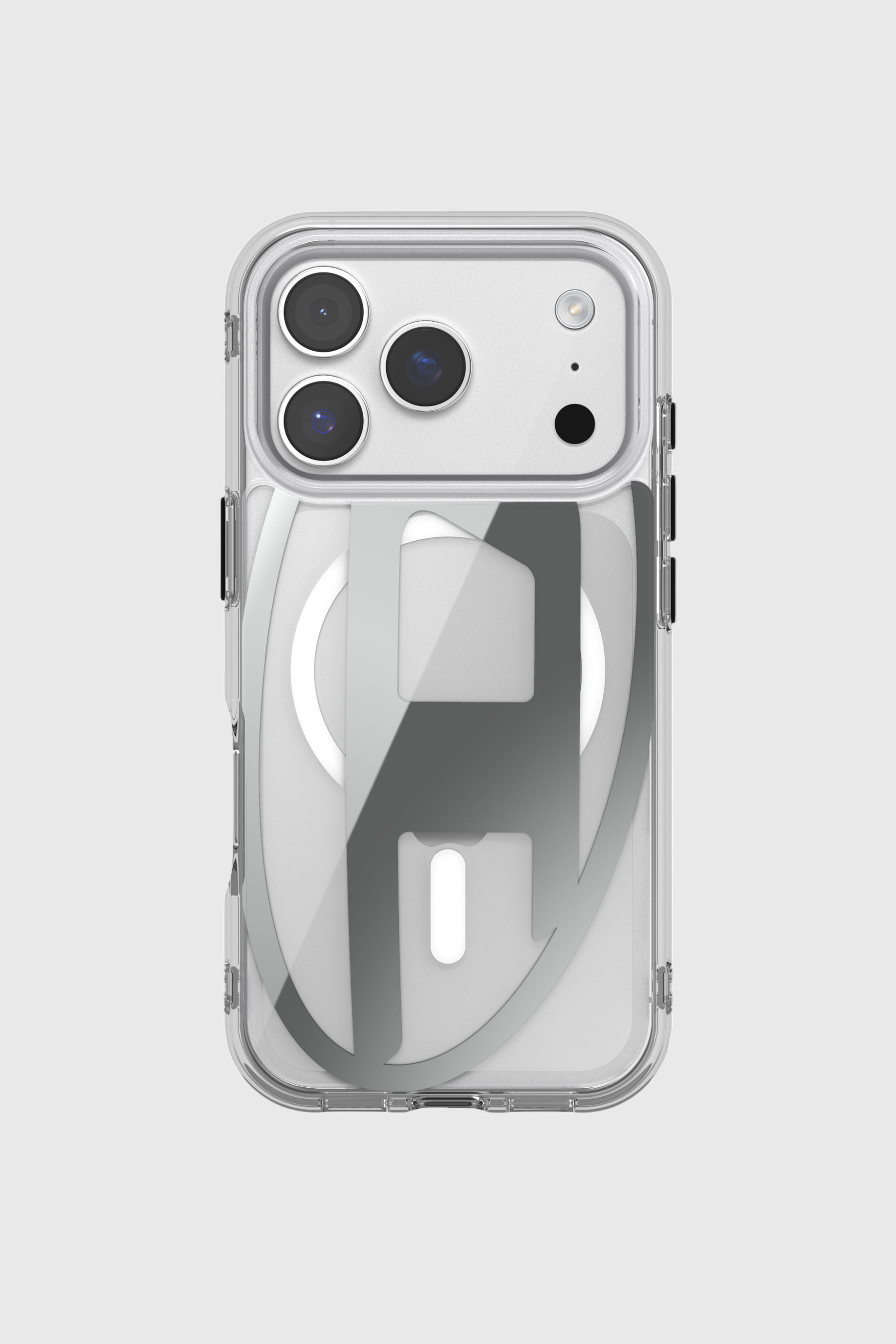 Diesel - 60413 AOP CASE, &Eacute;tui m&eacute;tallique Oval D avec Magsafe pour iPhone 17 Pro Mixte in Gris - 2