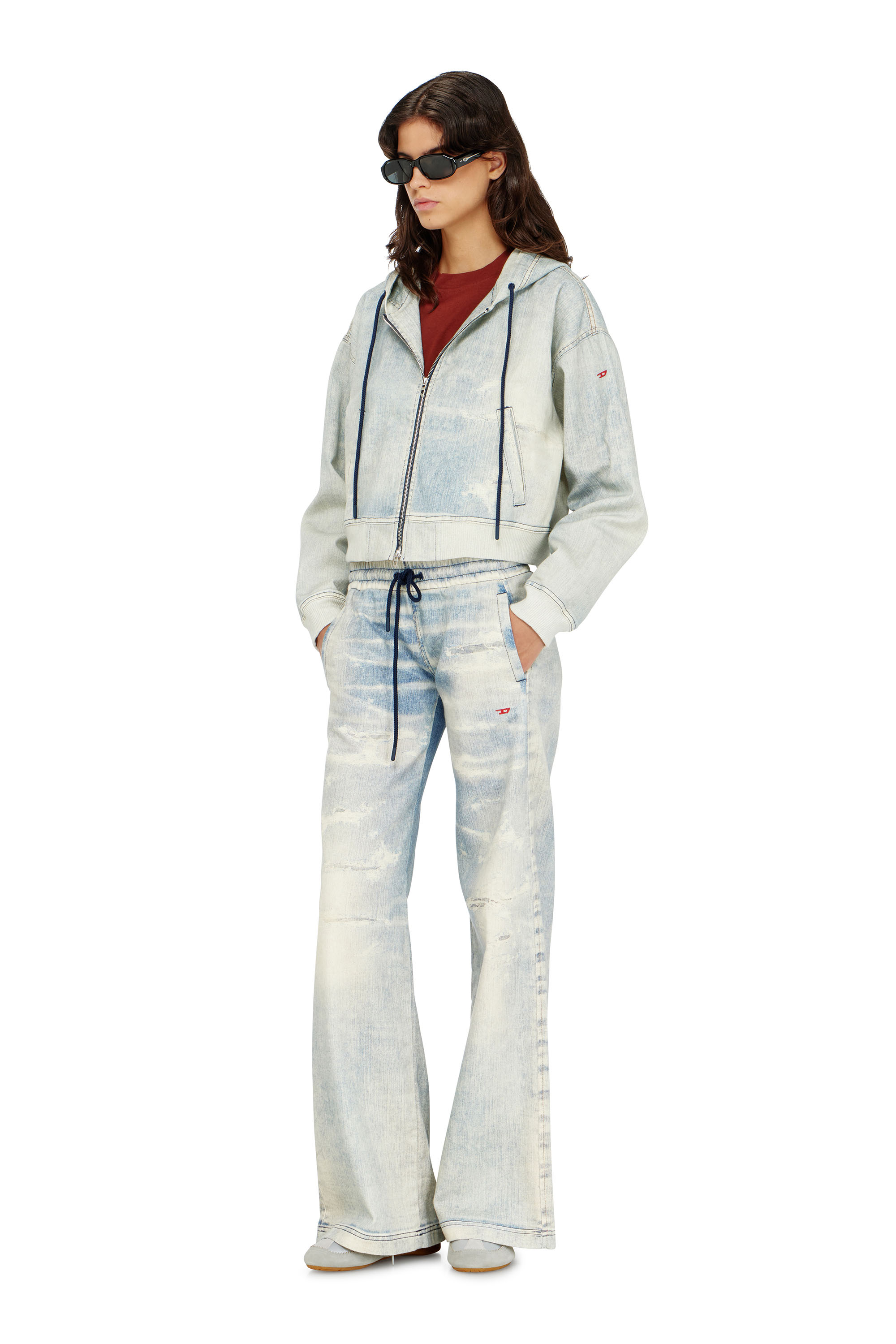 DE-GIRI-CROP JOGG, Bleu Clair