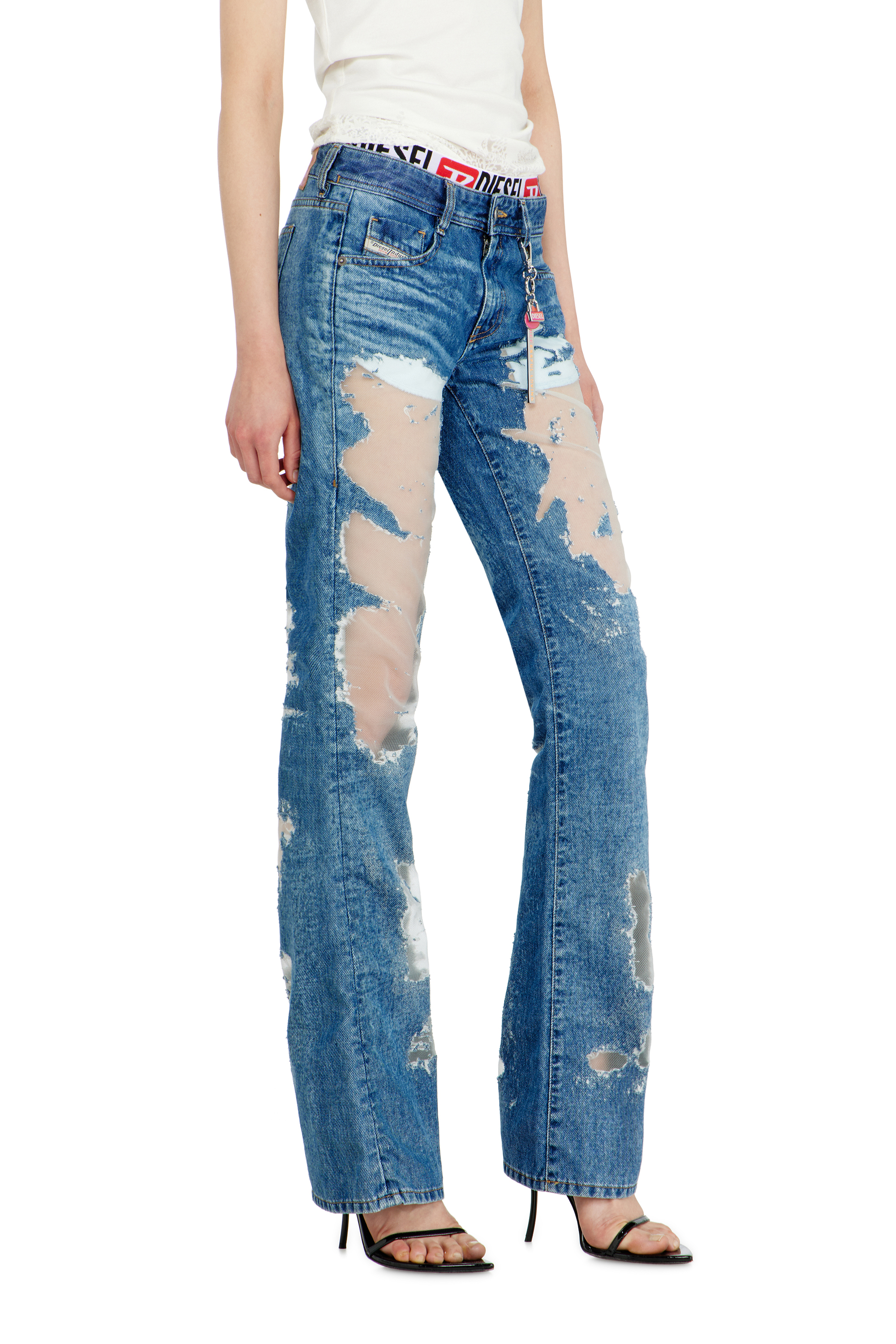 Diesel - Bootcut Jeans 1969 D-Ebbey 068ZH Femme, Bleu moyen - Image 4