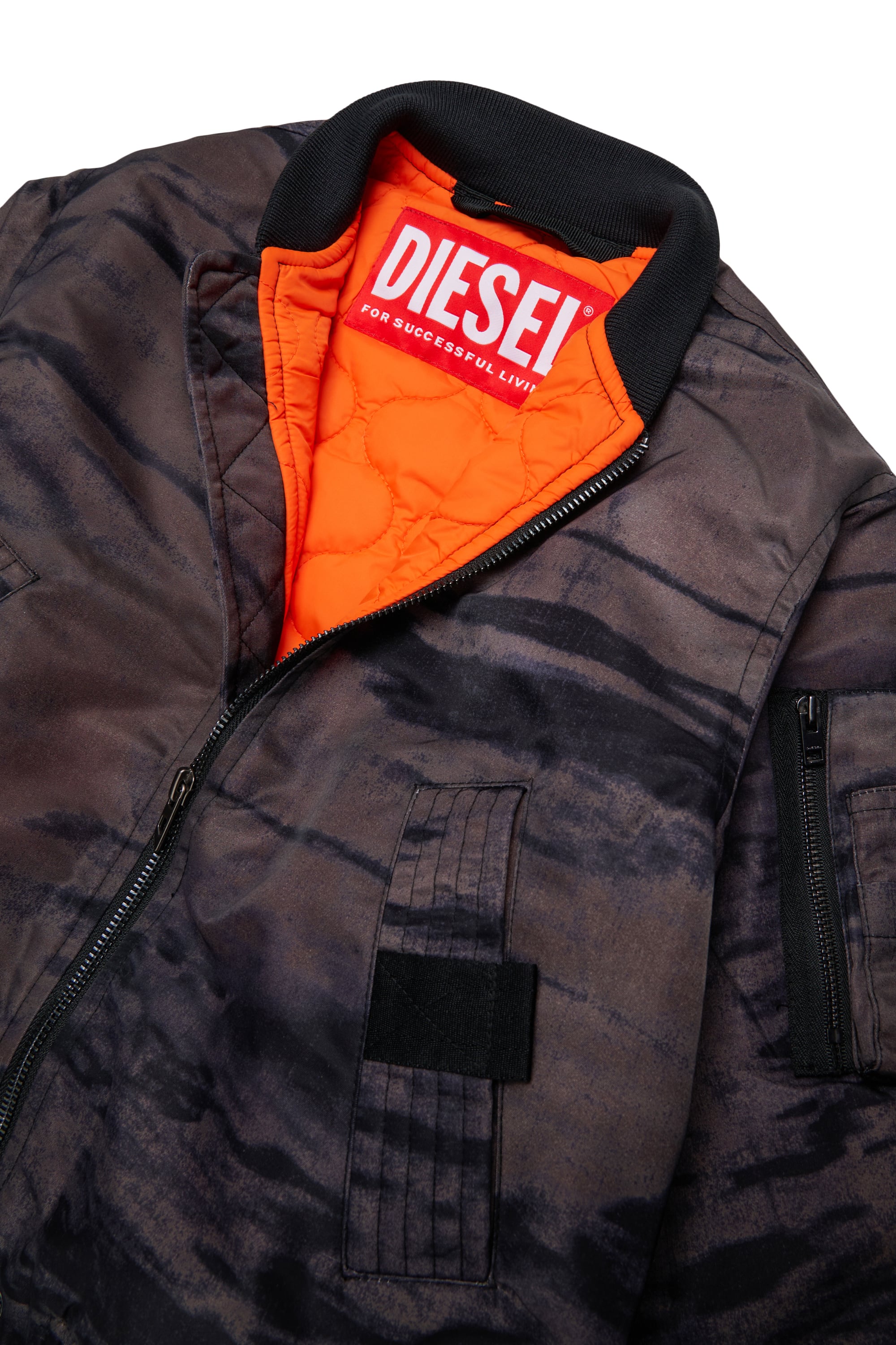 Diesel - JAKEPSDLBZ, Blouson bomber en nylon avec doublure matelass&eacute;e Homme in Vert - 3