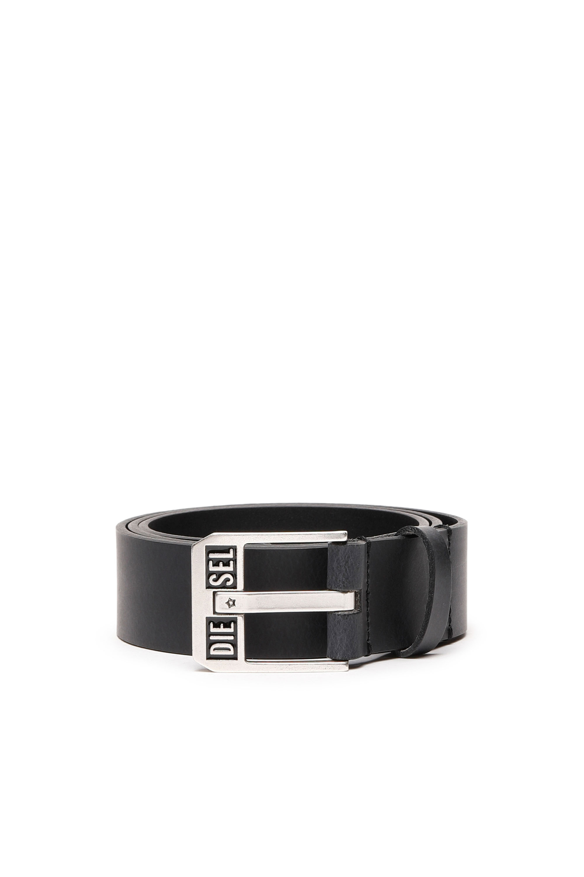 Diesel - BLUESTAR II, Ceinture 3.9 cm en cuir avec boucle logo étoile Homme in Bleu - 1