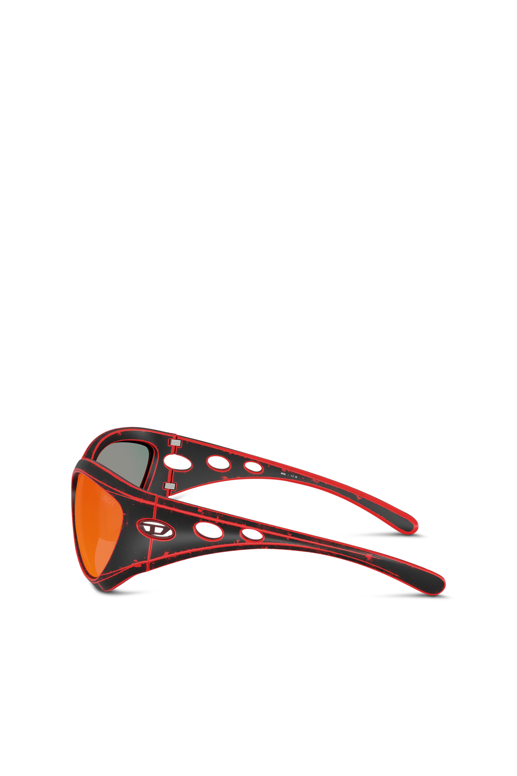 Diesel - 0DL3007U, Lunettes de soleil style œil de chat Mixte in Rouge - 2