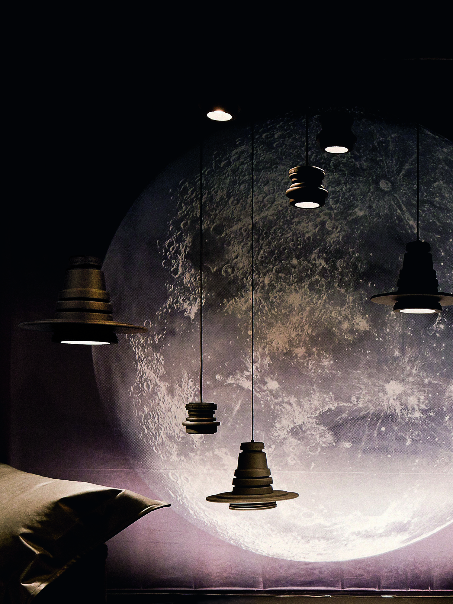 Diesel - TOOL PICCOLA SOSP, Petit luminaire inspir&eacute; des objectifs d'appareils photo reflex Mixte in Noir - 4