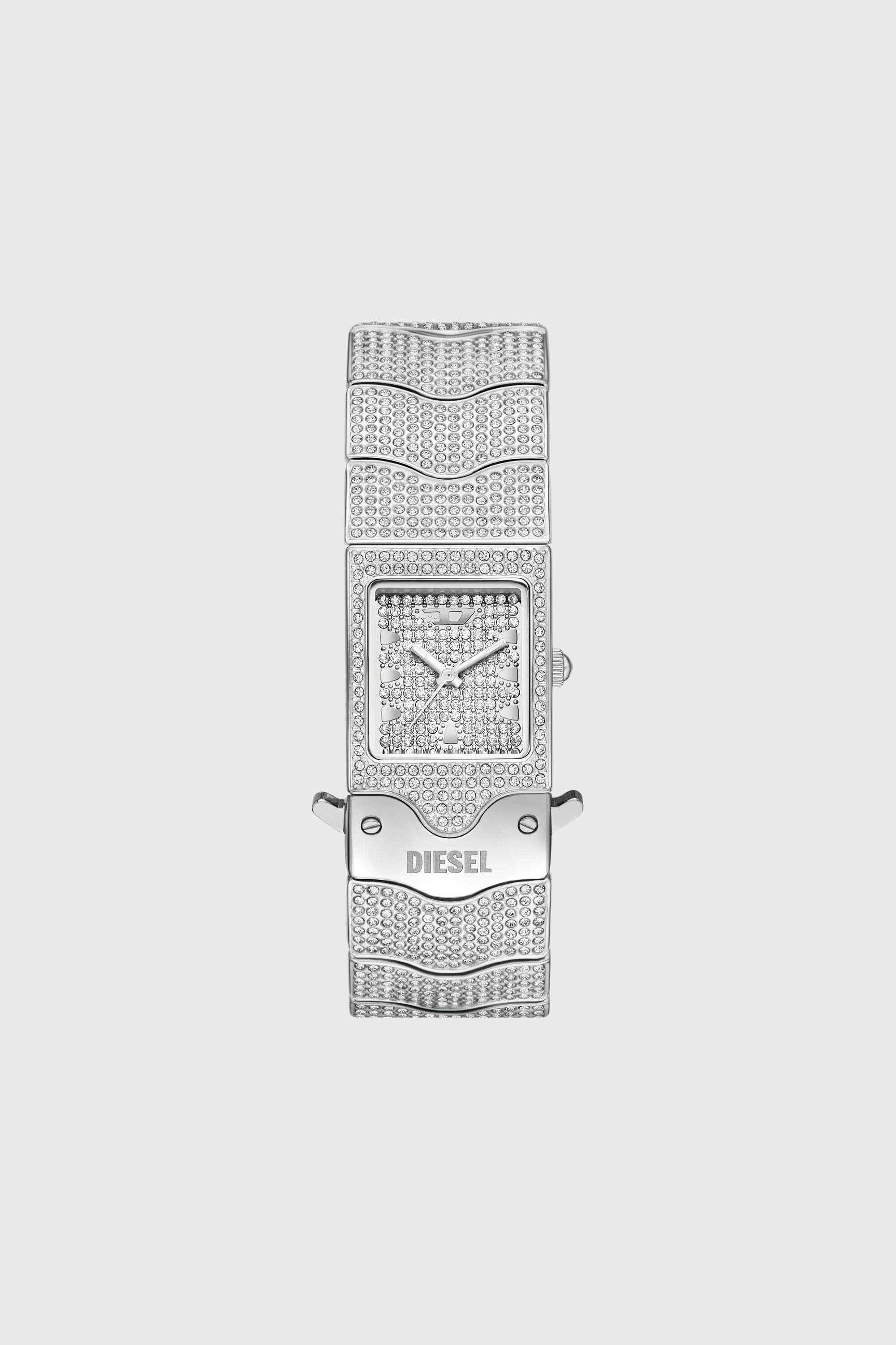Diesel - DZ2247 WATCH, Montre Closer Limited Edition en acier inoxydable sertie de pav&eacute; Homme in Gris argent&eacute; - 1