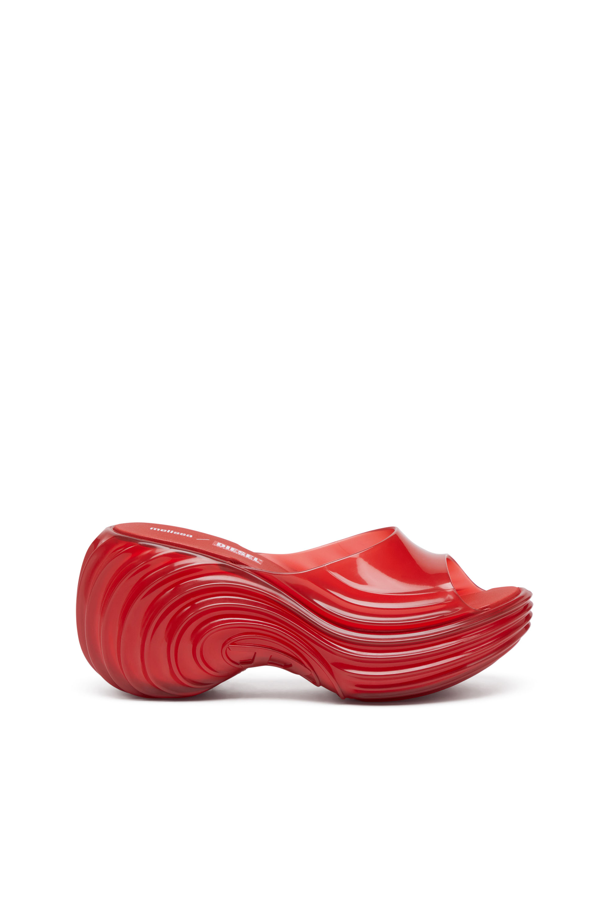 Diesel - MELISSA QUANTUM PLATFORM, Mule &agrave; plateforme en Melflex&reg; Femme in Rouge - 1