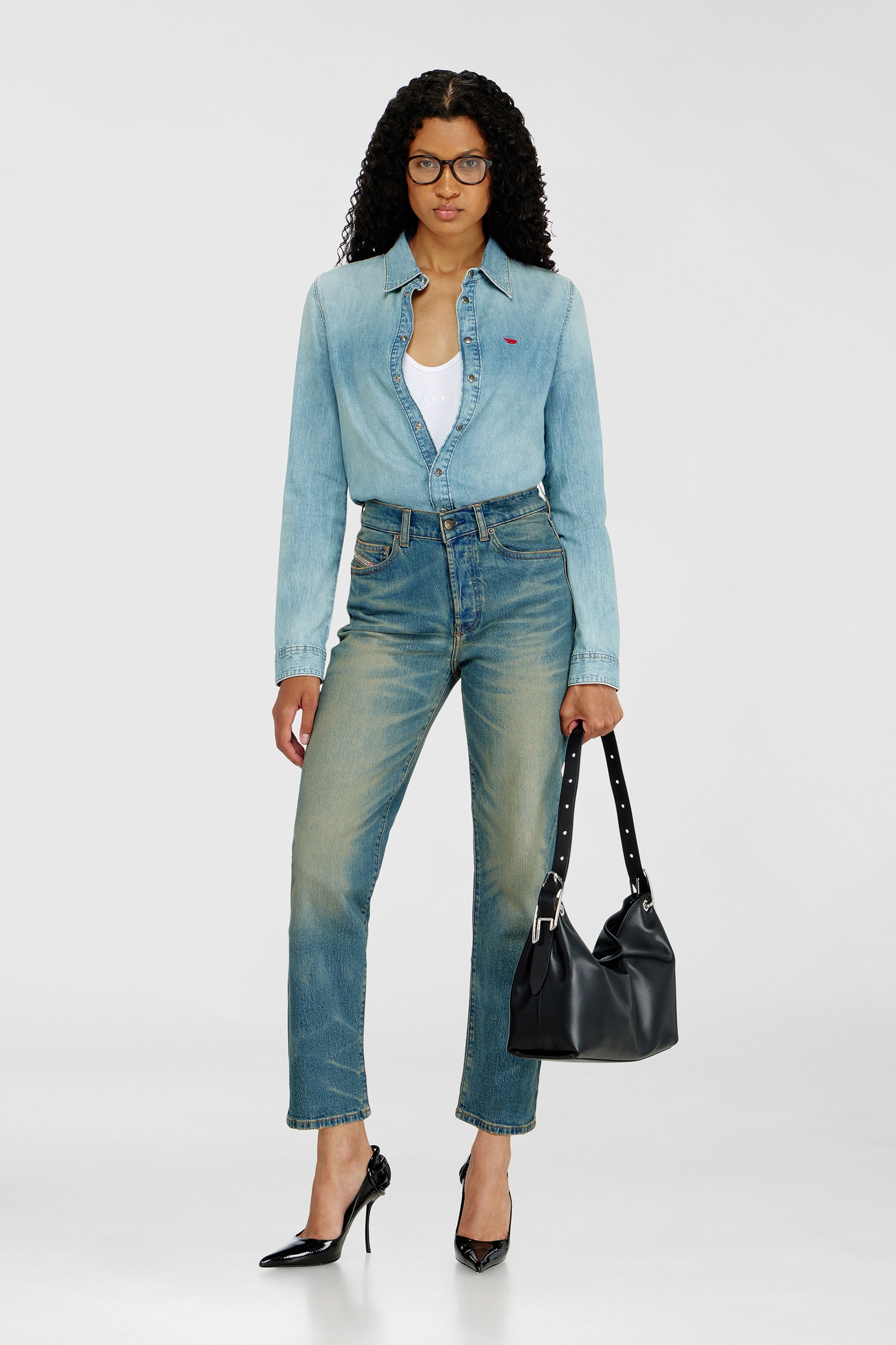 Diesel - Regular Jeans 1981 D-Went 0KBBP Femme, Bleu moyen - Image 1