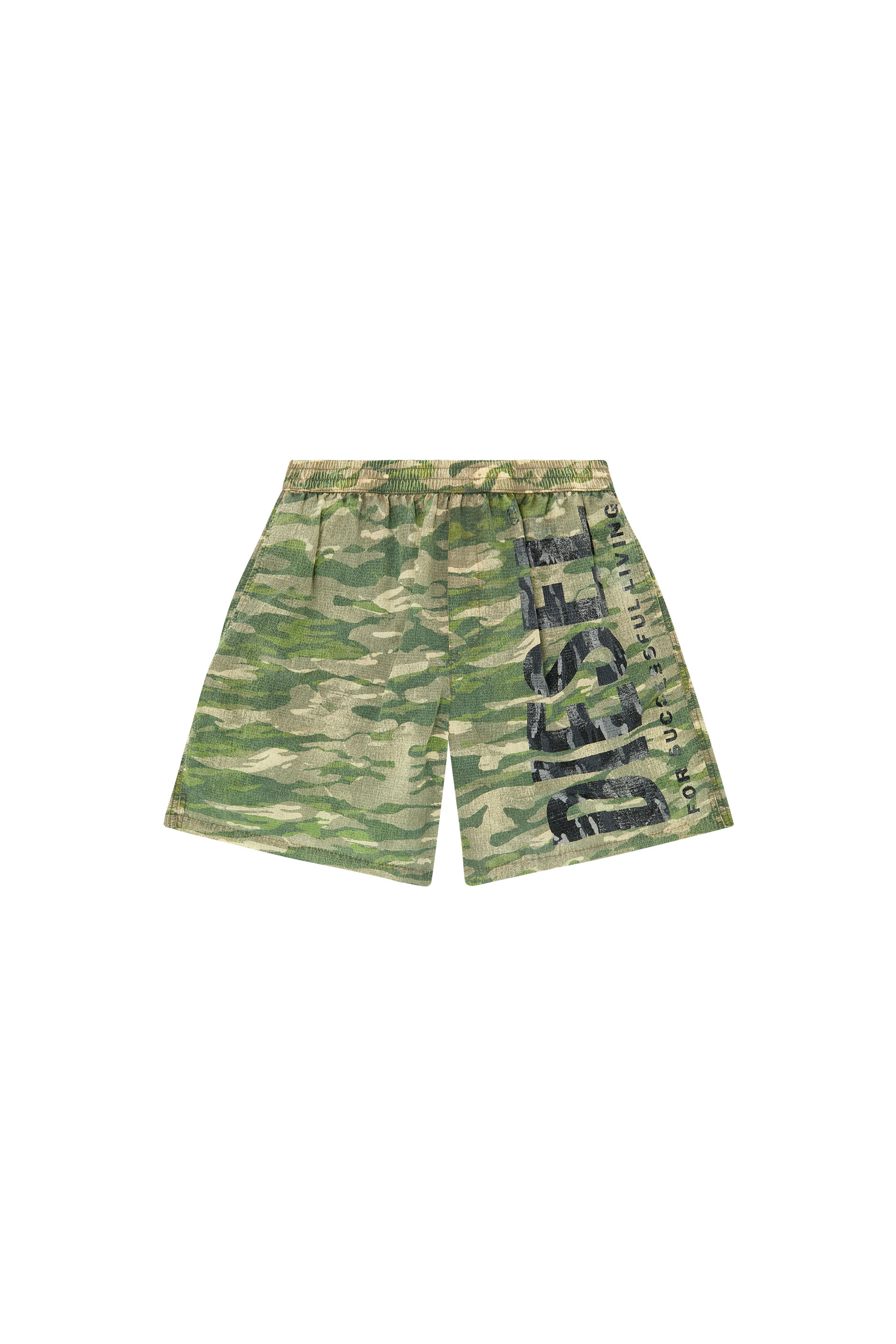 Diesel - POWEL-47.5-UTLT, Short de surf en tissu indéchirable au motif camouflage Homme in Vert - 4