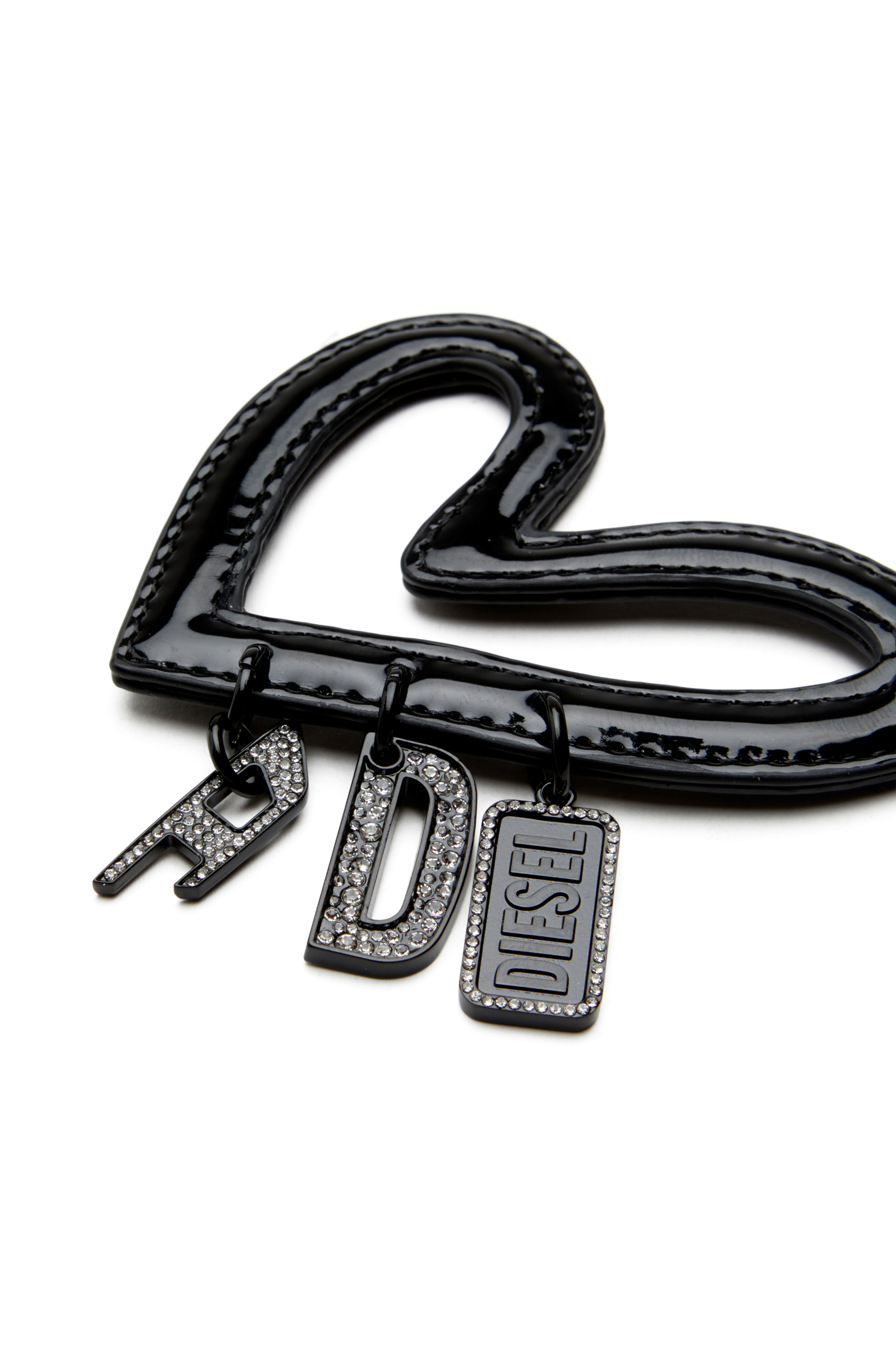 Diesel - MULTI II, Breloque en forme de cœur avec finition brillante Femme in Noir - 3