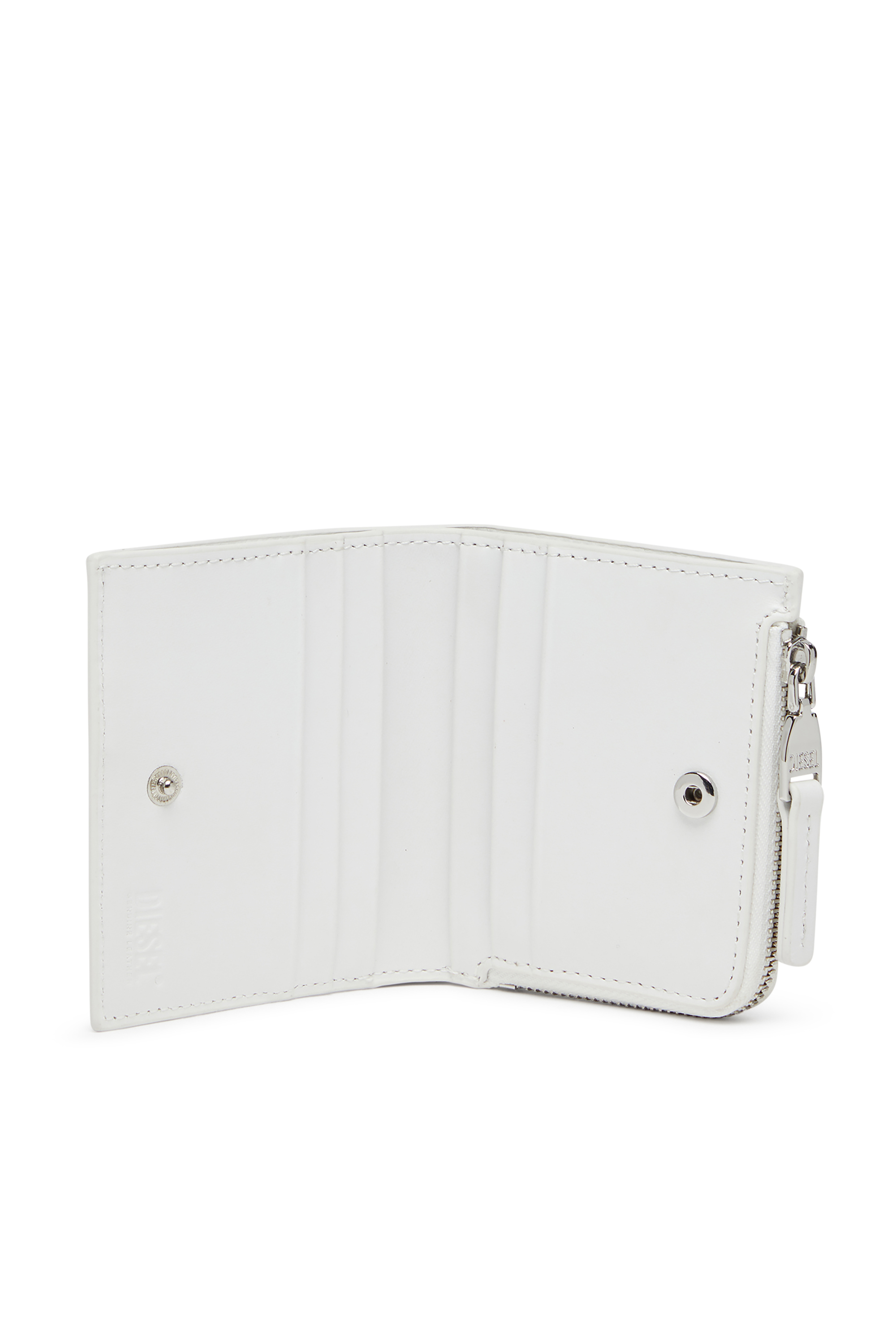 Diesel - 1DR BI FOLD ZIP L, Portefeuille en cuir à deux volets Femme in Blanc - 3