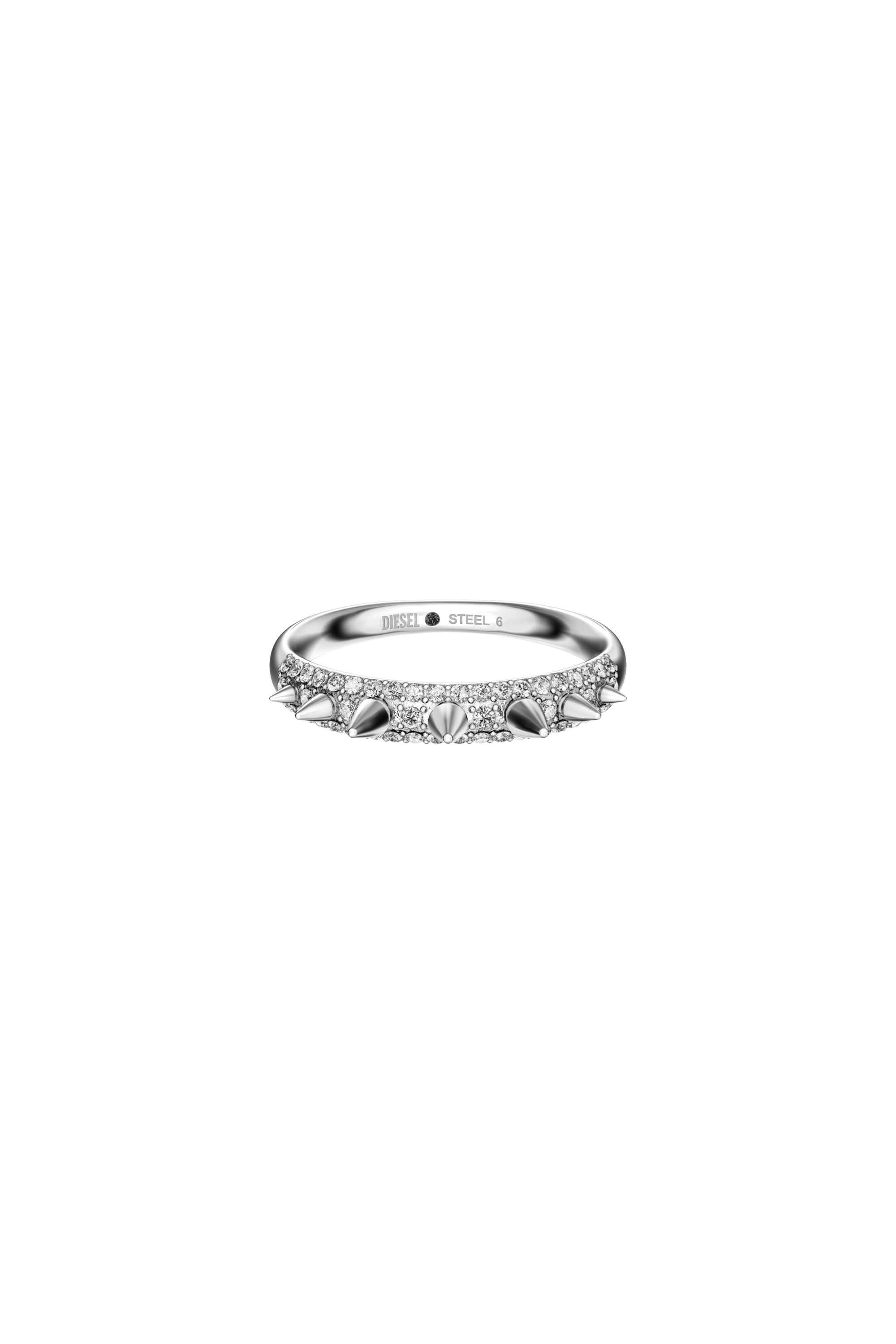 Diesel - DX1729040, Bague bande in acciaio inox Mixte in Gris argent&eacute; - 2
