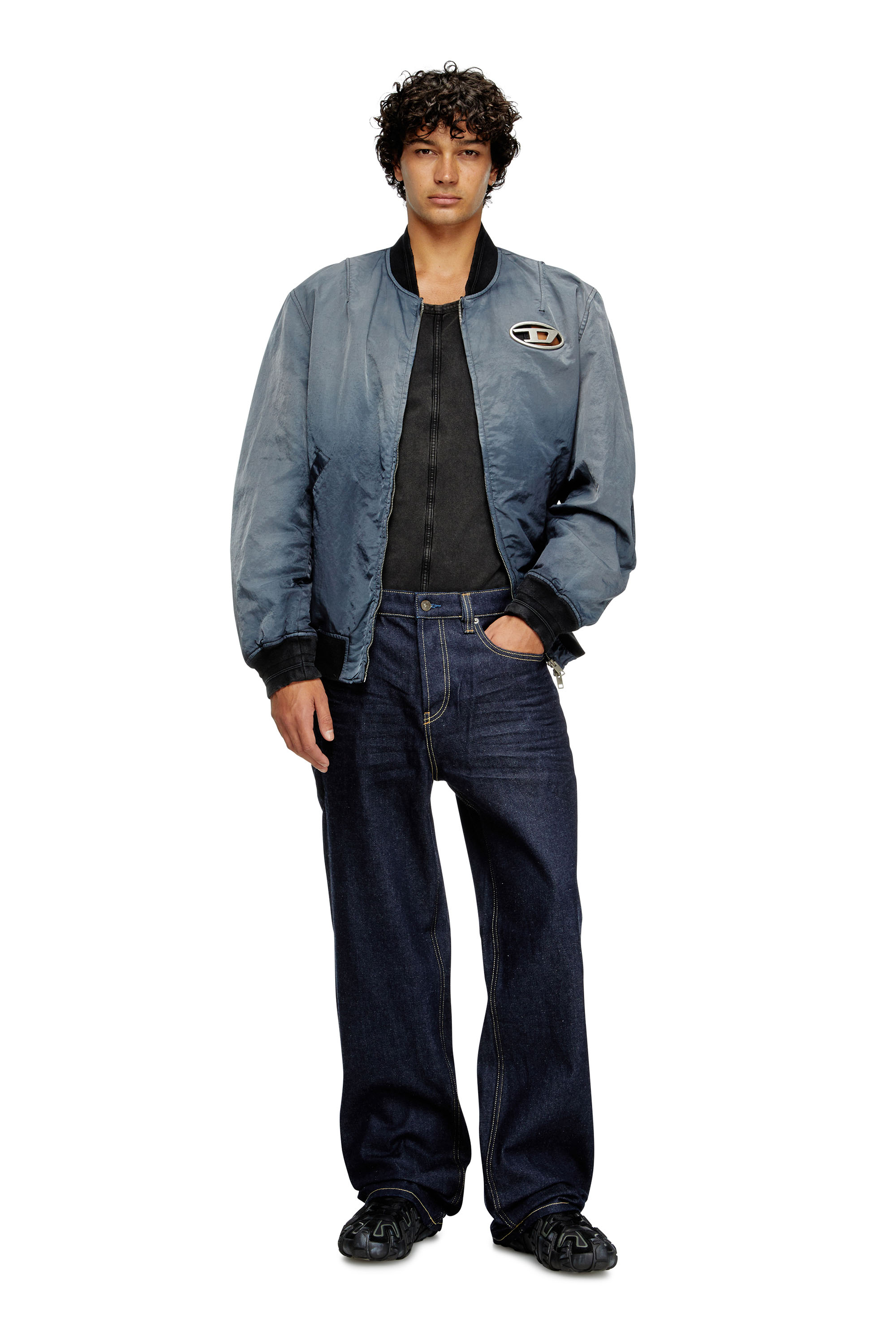 Diesel - Relaxed Jeans 2001 D-Macro 0GRDV Homme, Bleu Foncé - Image 1