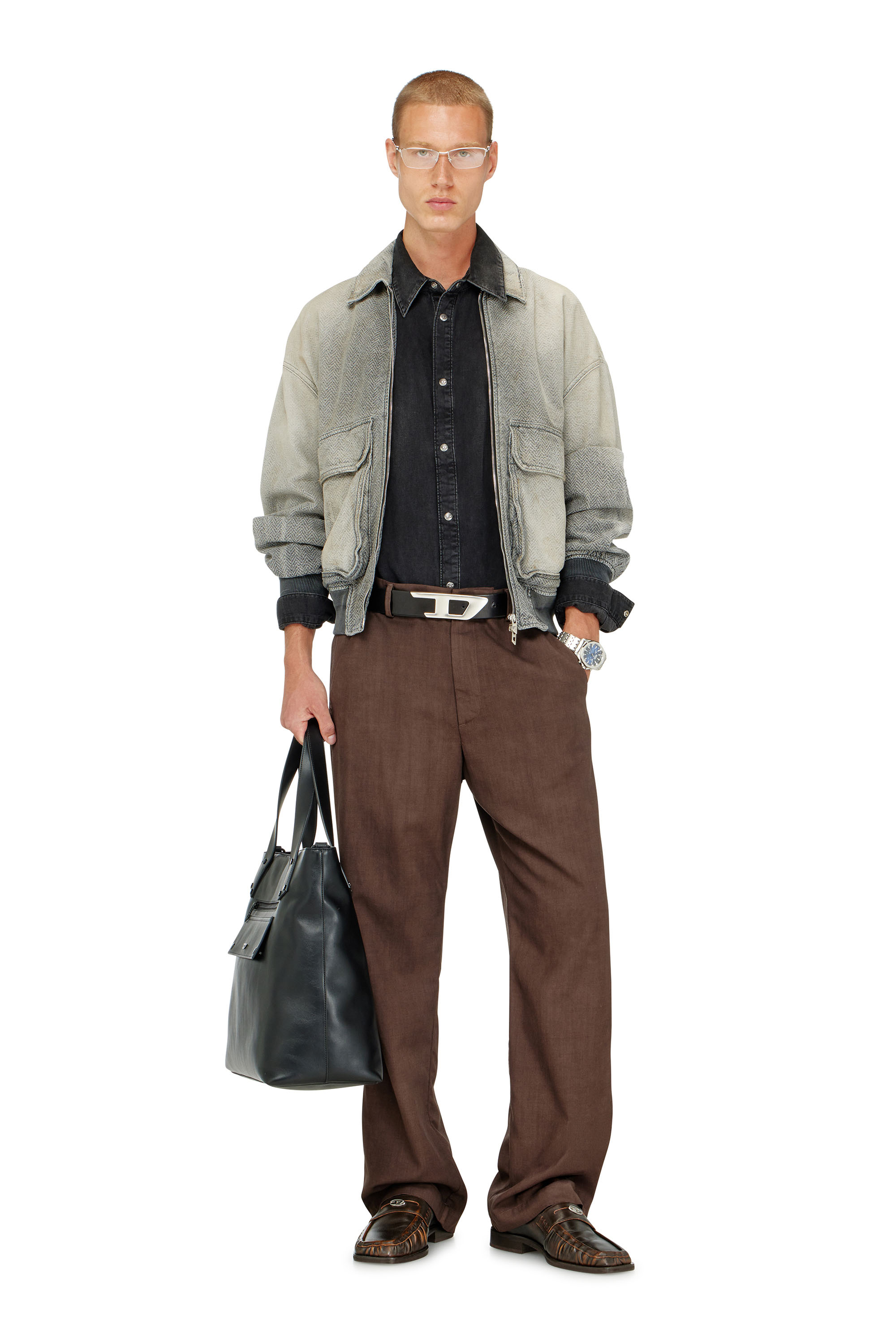 Diesel - P-HANT-CHINO-AECB, Pantalon chino en laine stretch l&eacute;g&egrave;re Homme in ToBeDefined - 1