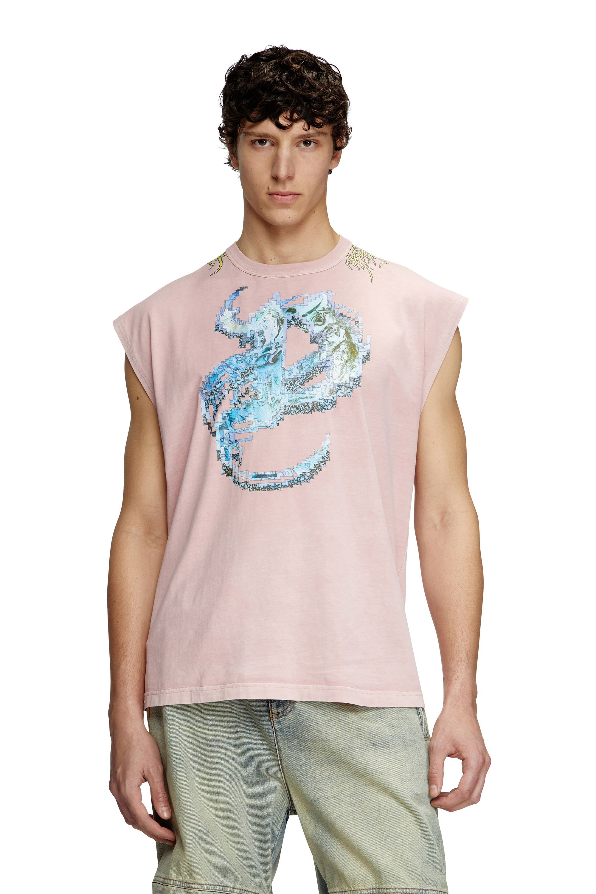 Diesel - T-BOXT-SL-R1, Débardeur avec graphismes de tatouage Homme in Rose - 1