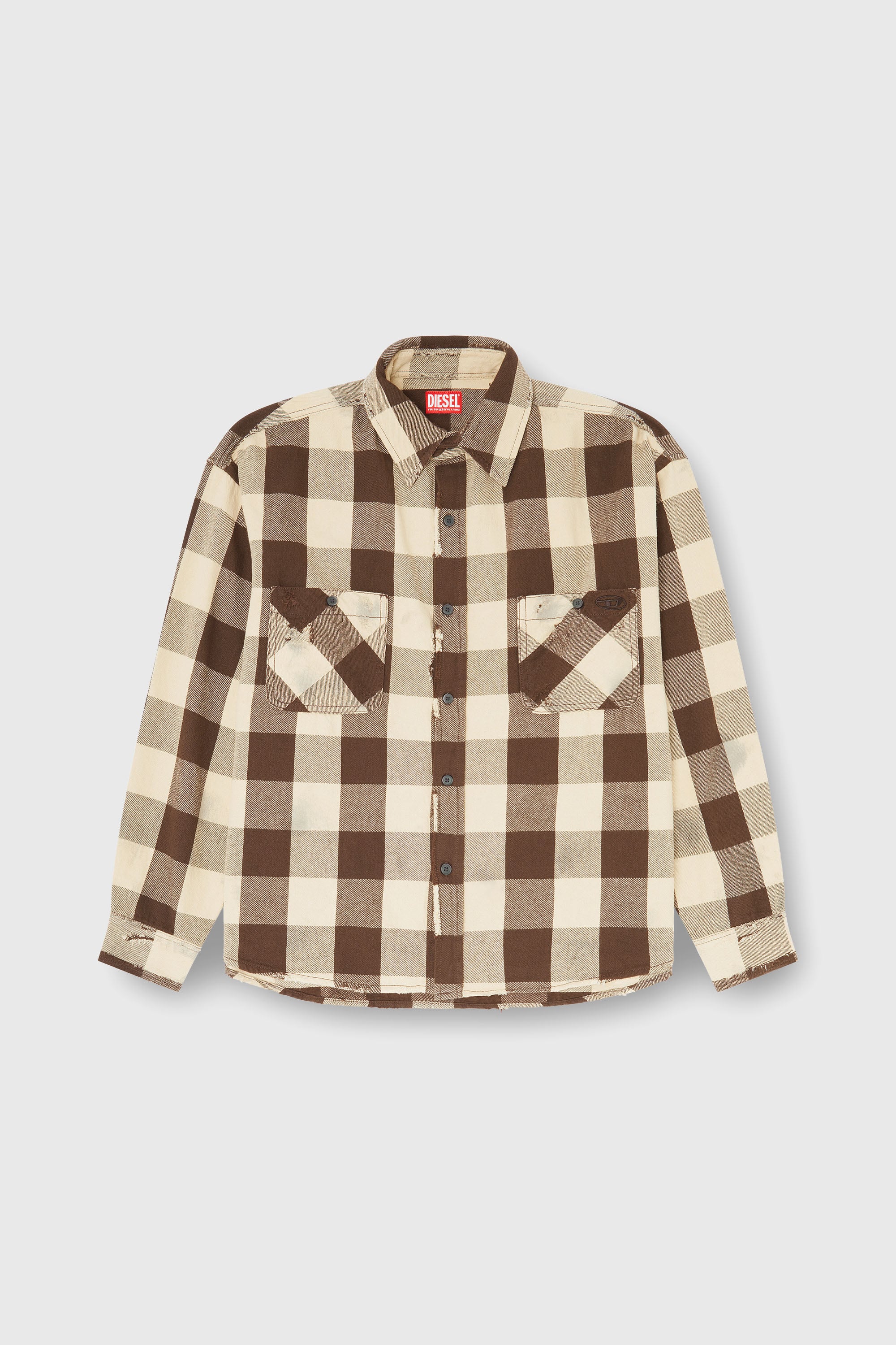Diesel - S-DRUM, Chemise &agrave; carreaux effet us&eacute; Homme in Polychrome - 2