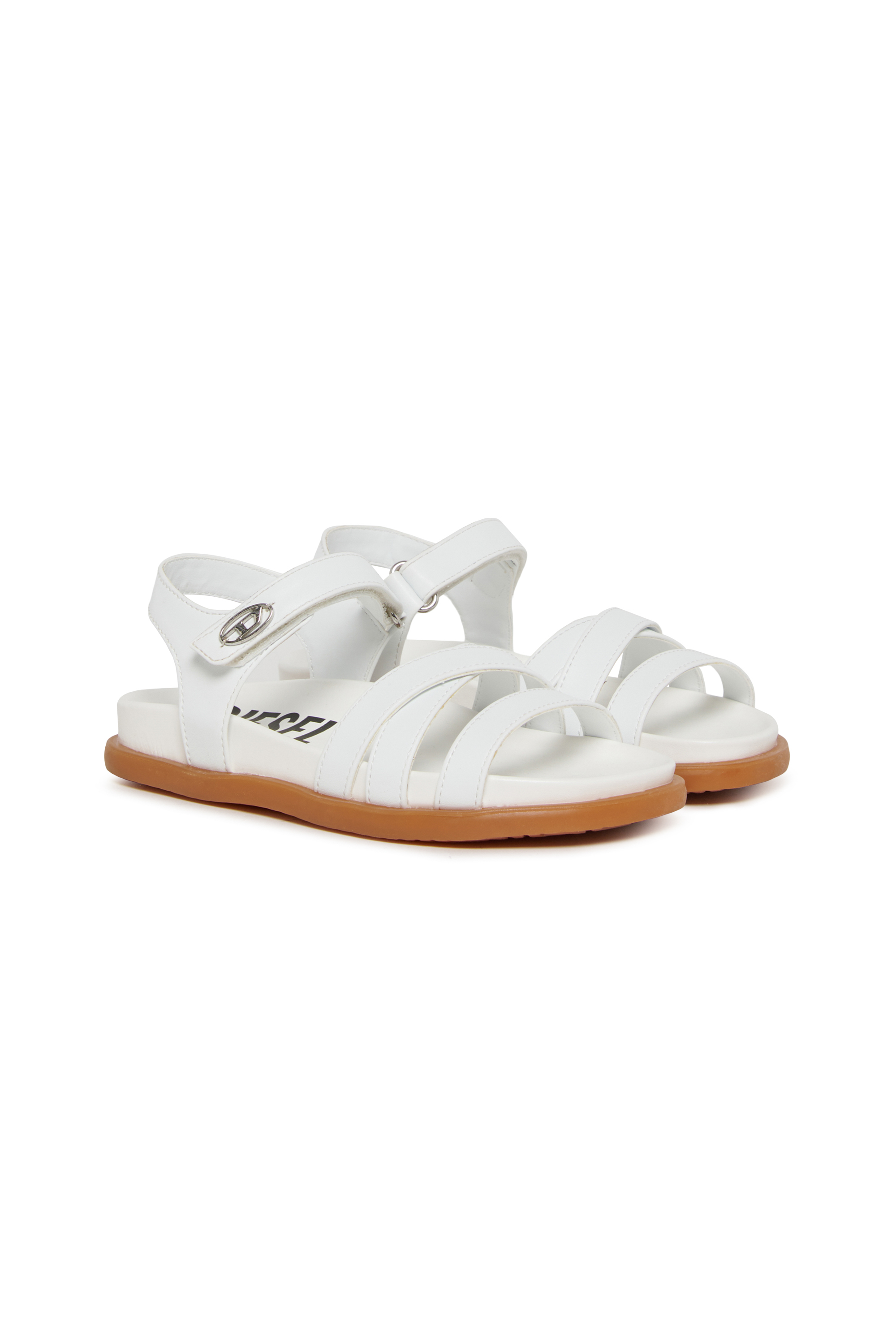 Diesel - D-SANPLA, D-SANPLA-Sandale avec d&eacute;tail logo Femme in Blanc - 2