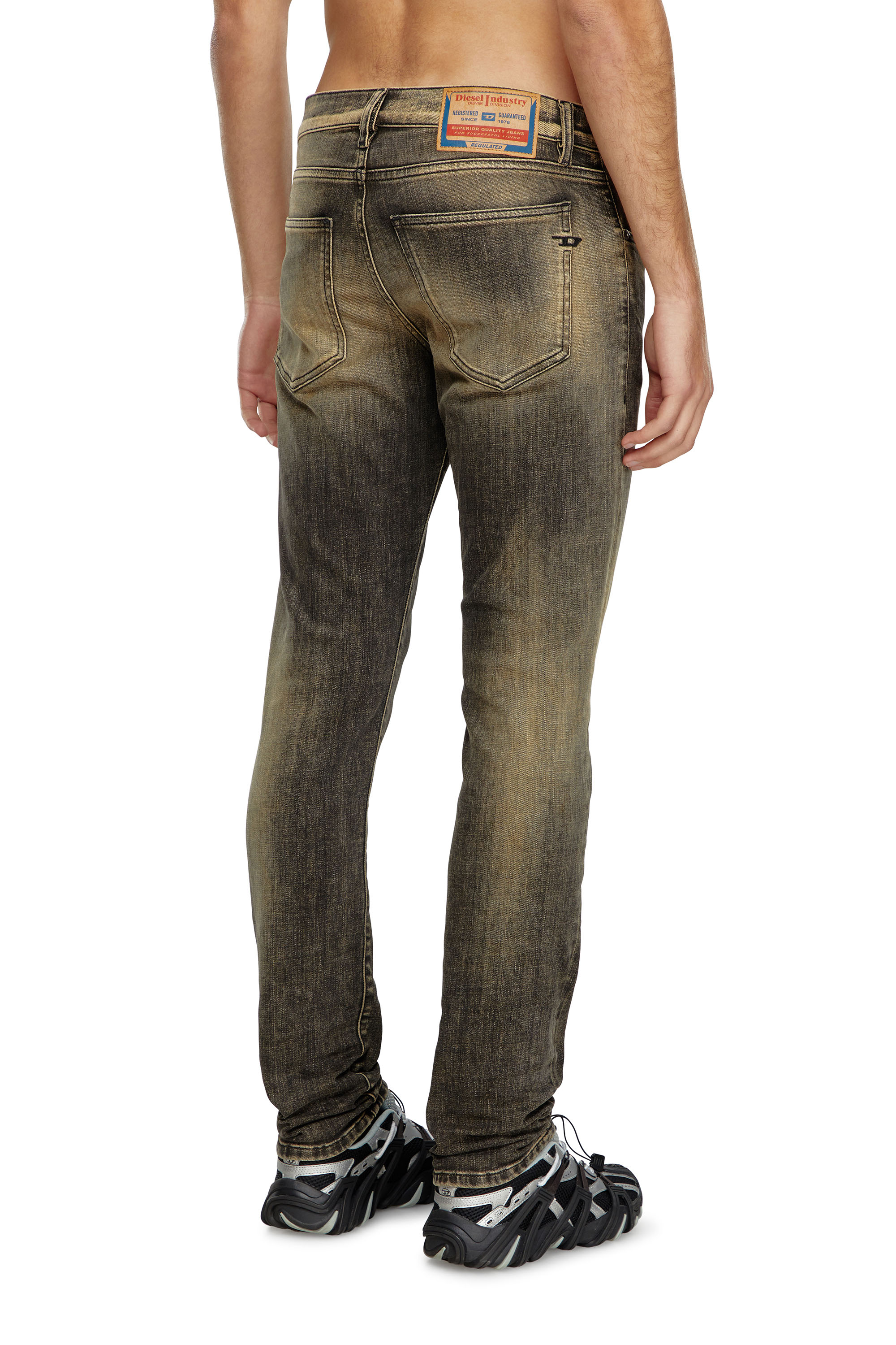 Diesel - Slim Jeans 2019 D-Strukt 09J48 Homme, Noir/Beige - Image 4