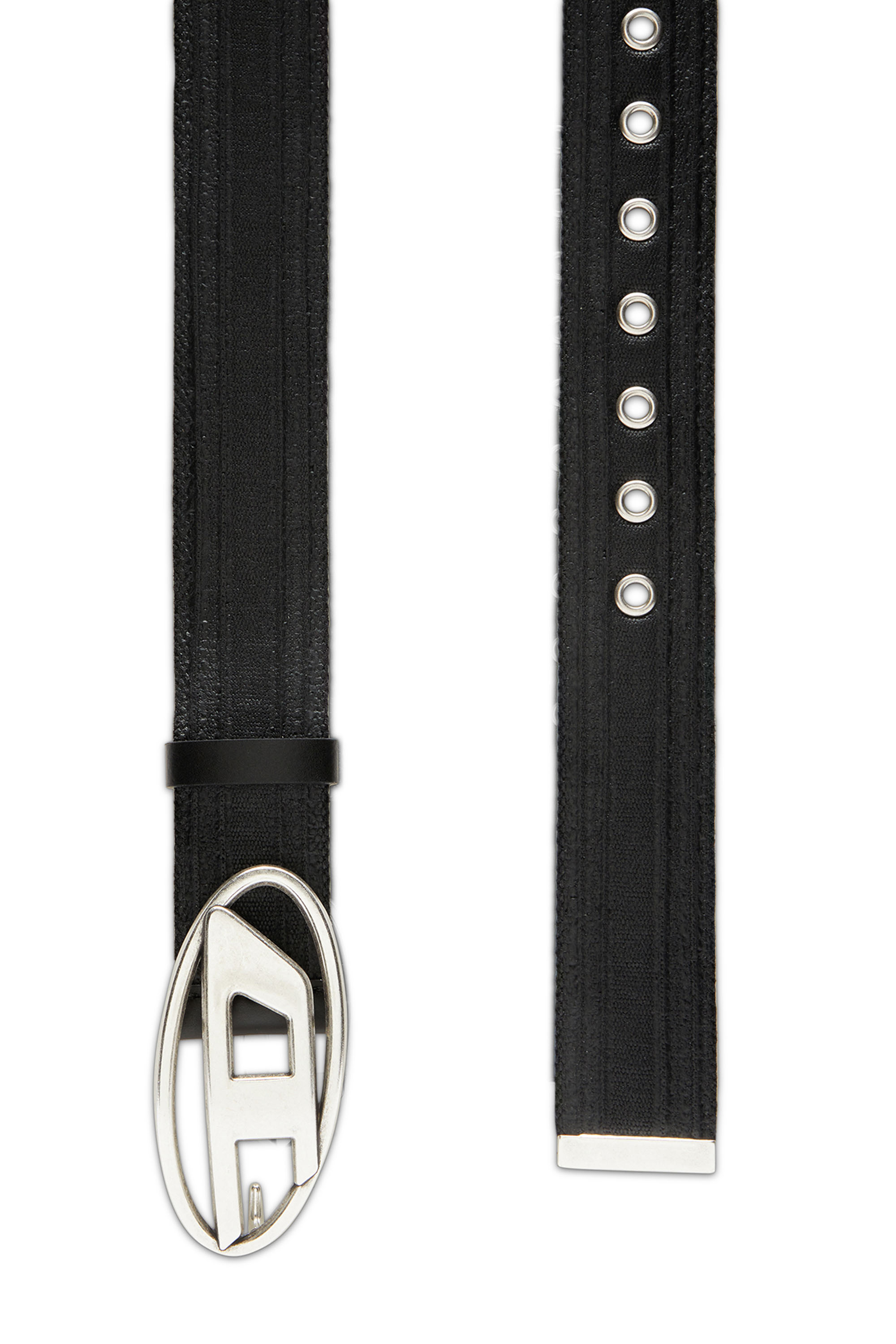 Diesel - B-1DR TAPE, Ceinture 4 cm en coton ciré Homme in Noir - 2