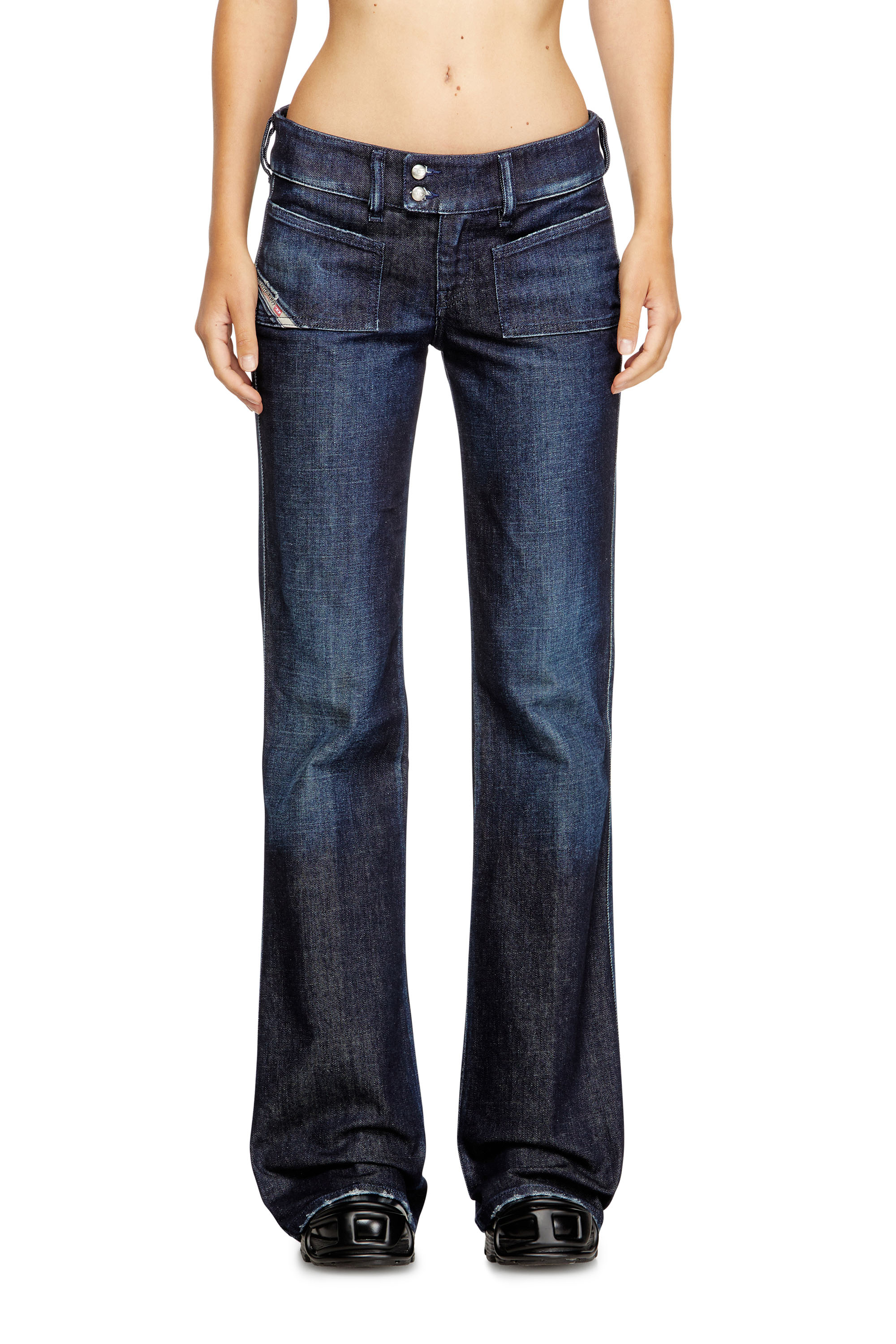 Diesel - Bootcut Jeans D-Hush 09M19 Femme, Bleu Foncé - Image 3