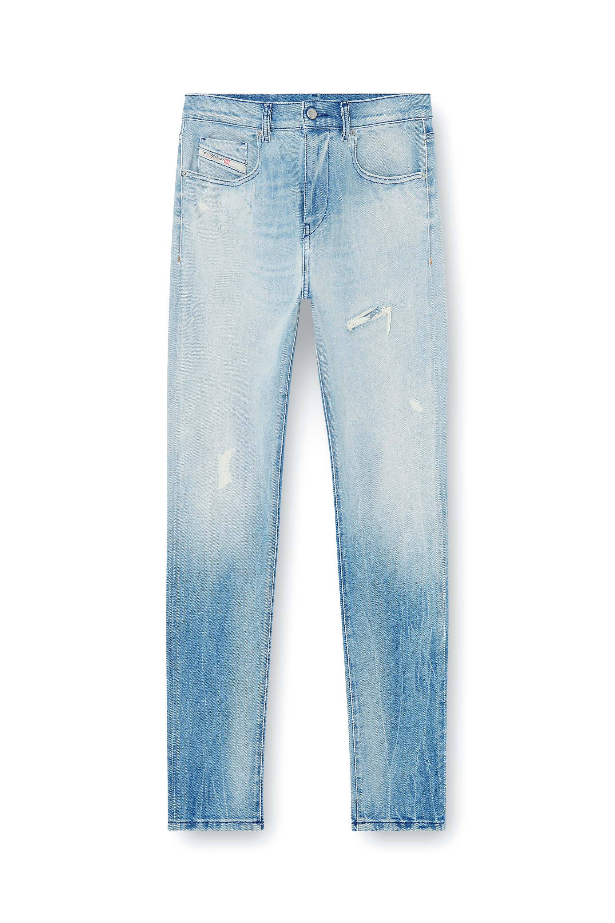 Diesel - Slim Jeans 2019 D-Strukt 09N38 Homme, Bleu Clair - Image 4
