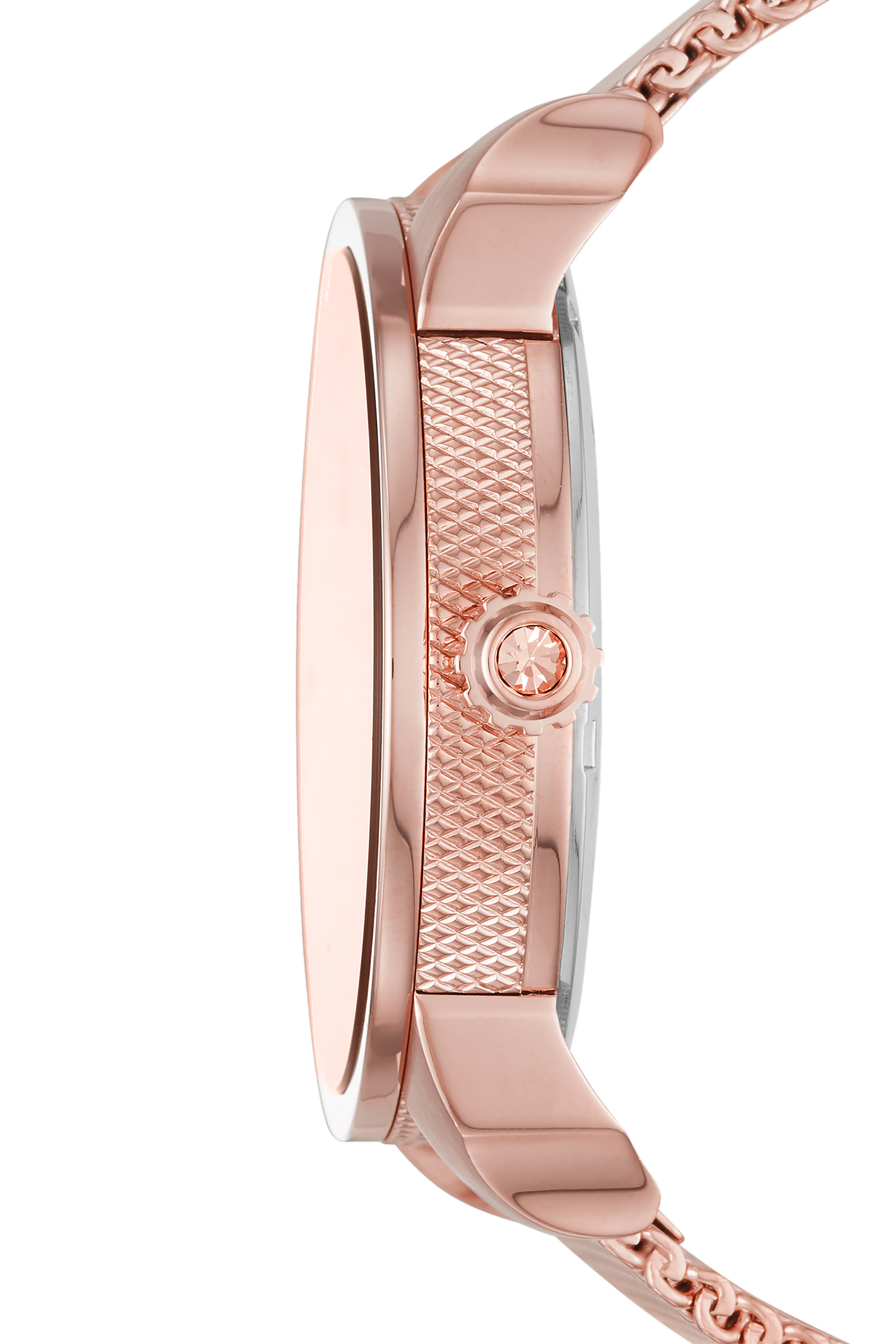 Diesel - DZ5600, Woman's Mini Daddy Multifunction Rose Gold-Tone Stainless Steel Watch in Pink - 3