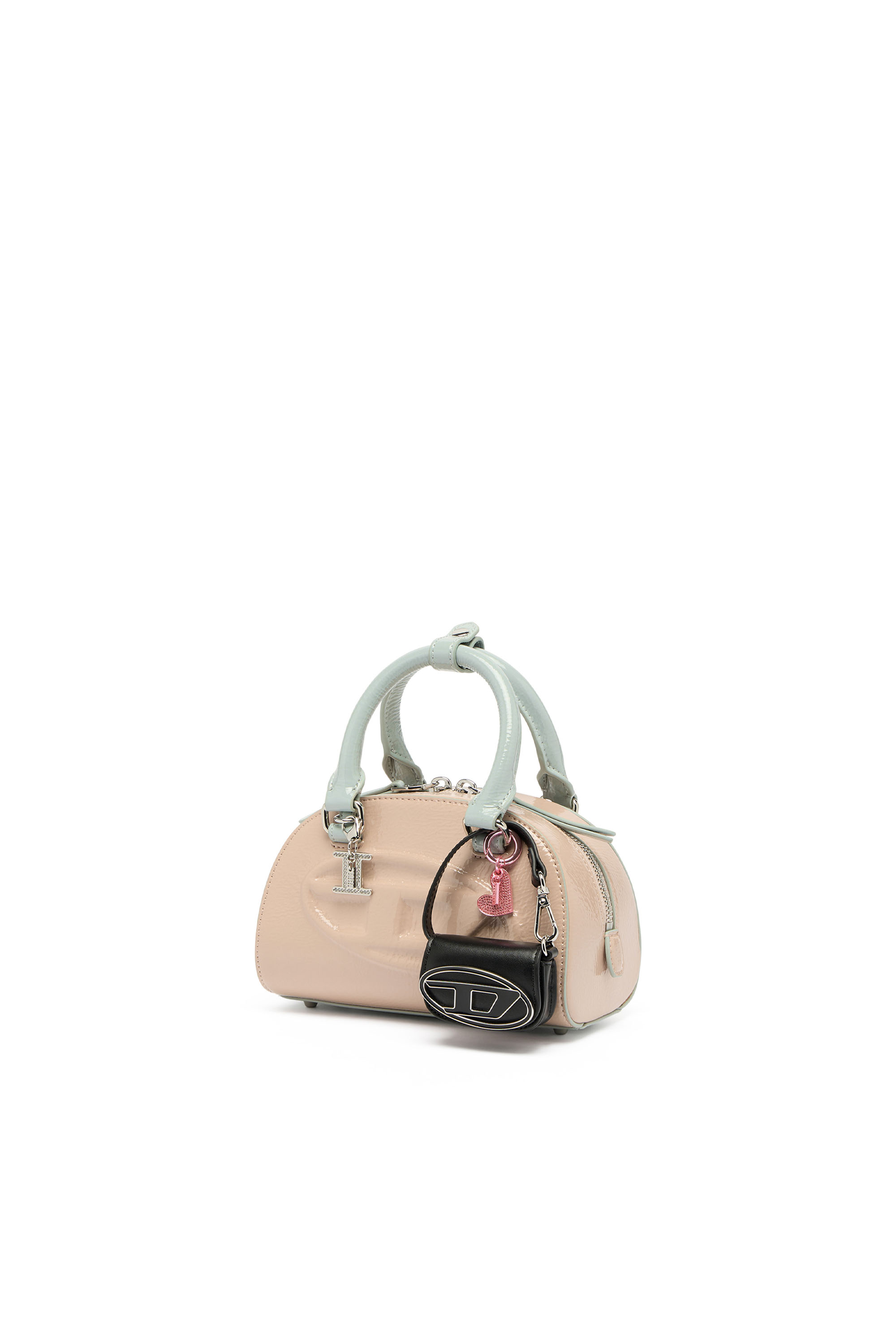 Diesel - 1DR DOME CROSSBODY, 1DR Dome-Sac &agrave; bowling mini avec effet naplak Femme in Rose - 2