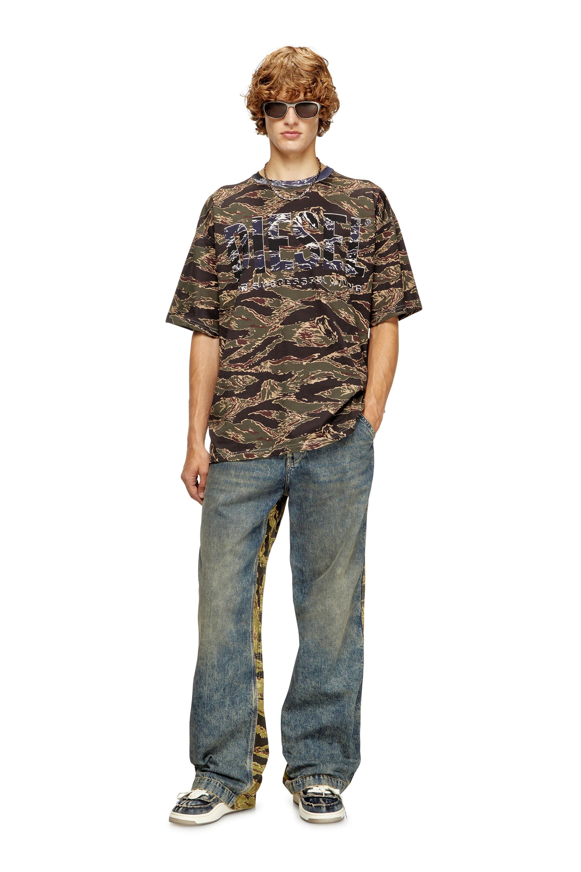 Diesel - T-BOXT-T22, T-shirt camouflage avec logo camouflage Homme in ToBeDefined - 2