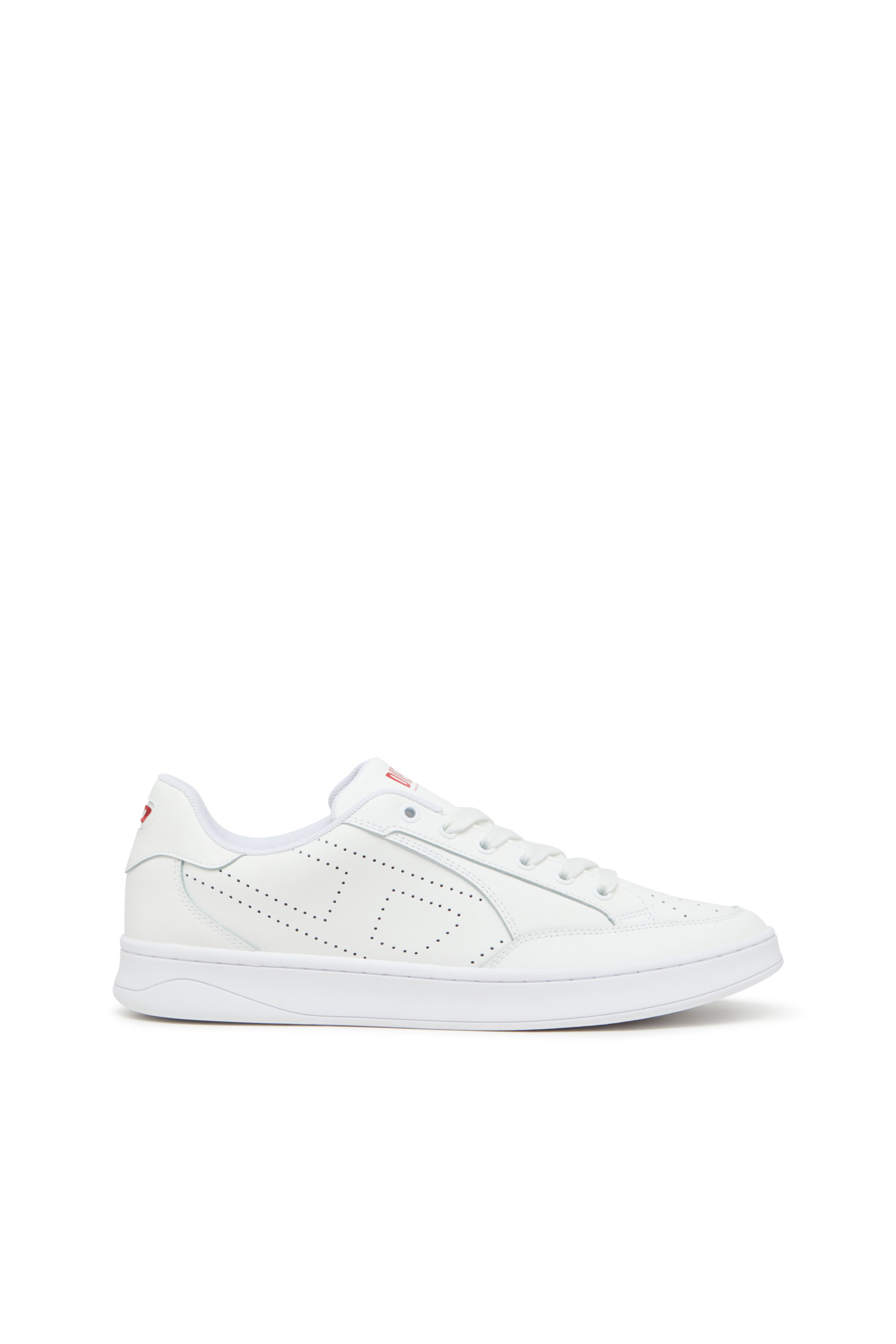 Diesel - S-DAKOTA LOW W, Sneakers en cuir avec logo perforé Femme in Blanc - 1