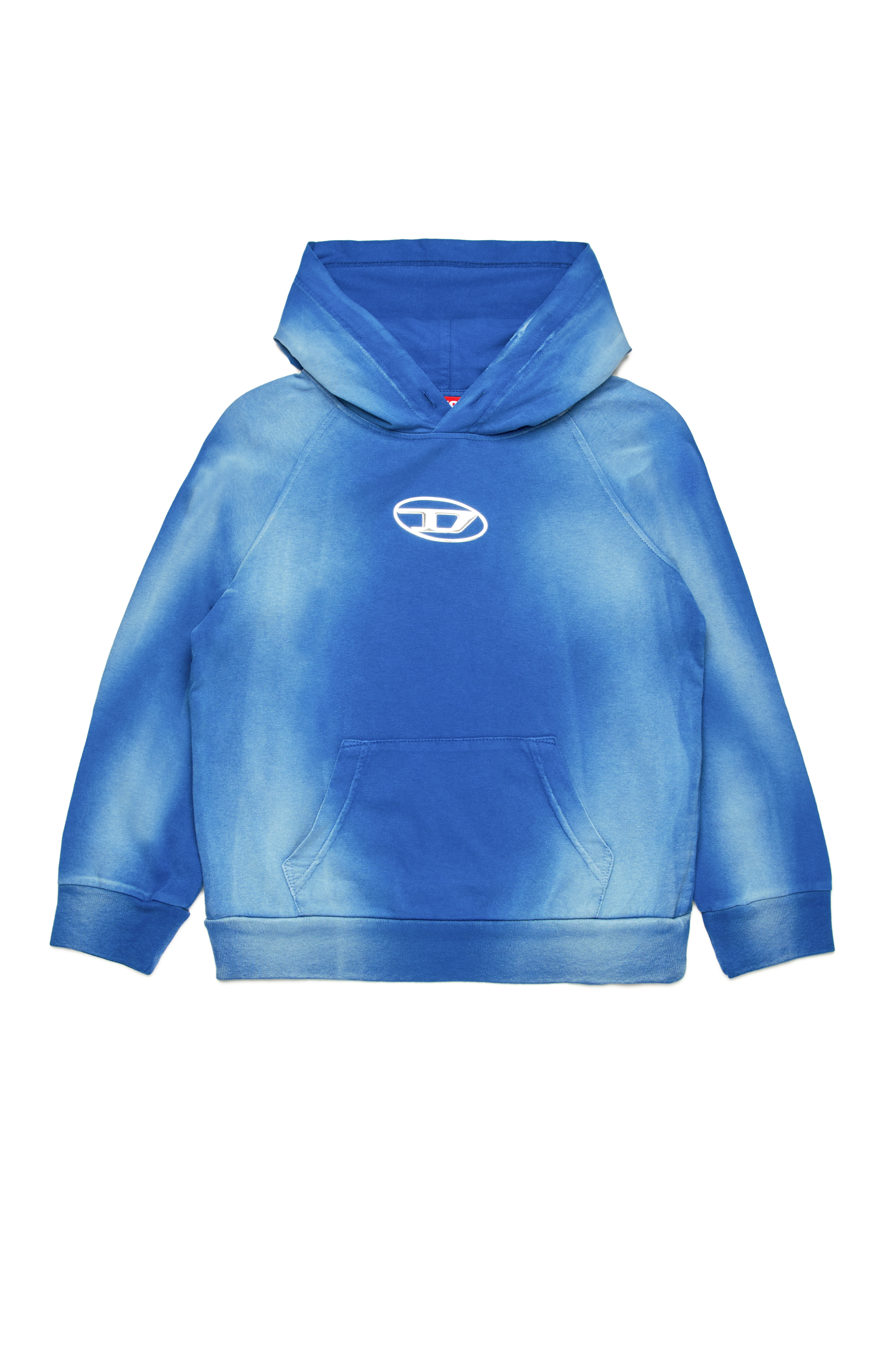 Diesel - SROXTHOOD, Sweat-shirt à capuche effet solarisé Homme in Bleu - 1