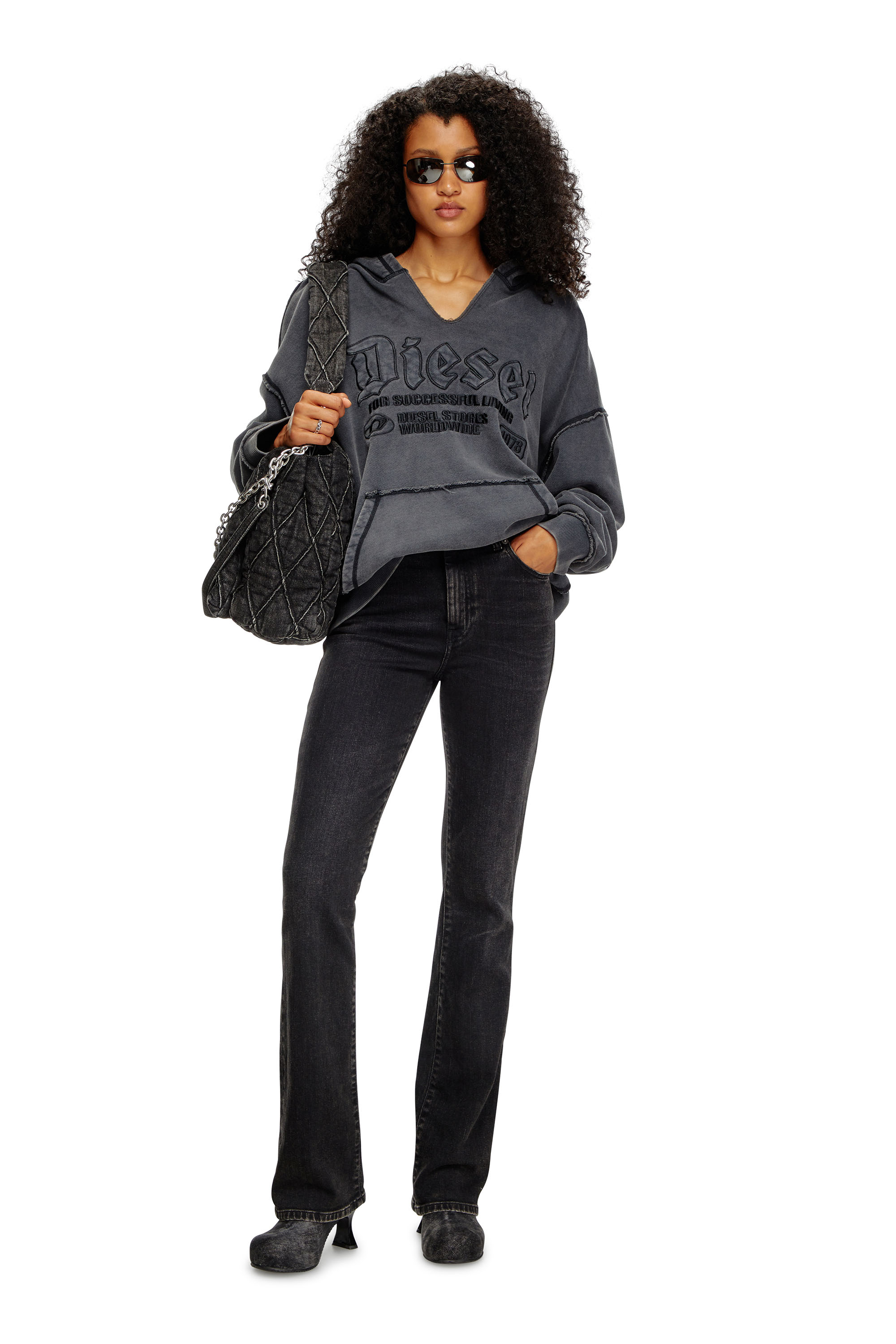 Diesel - Bootcut Jeans 2003 D-Escription 09I30 Femme, Noir/Gris fonc&eacute; - Image 1