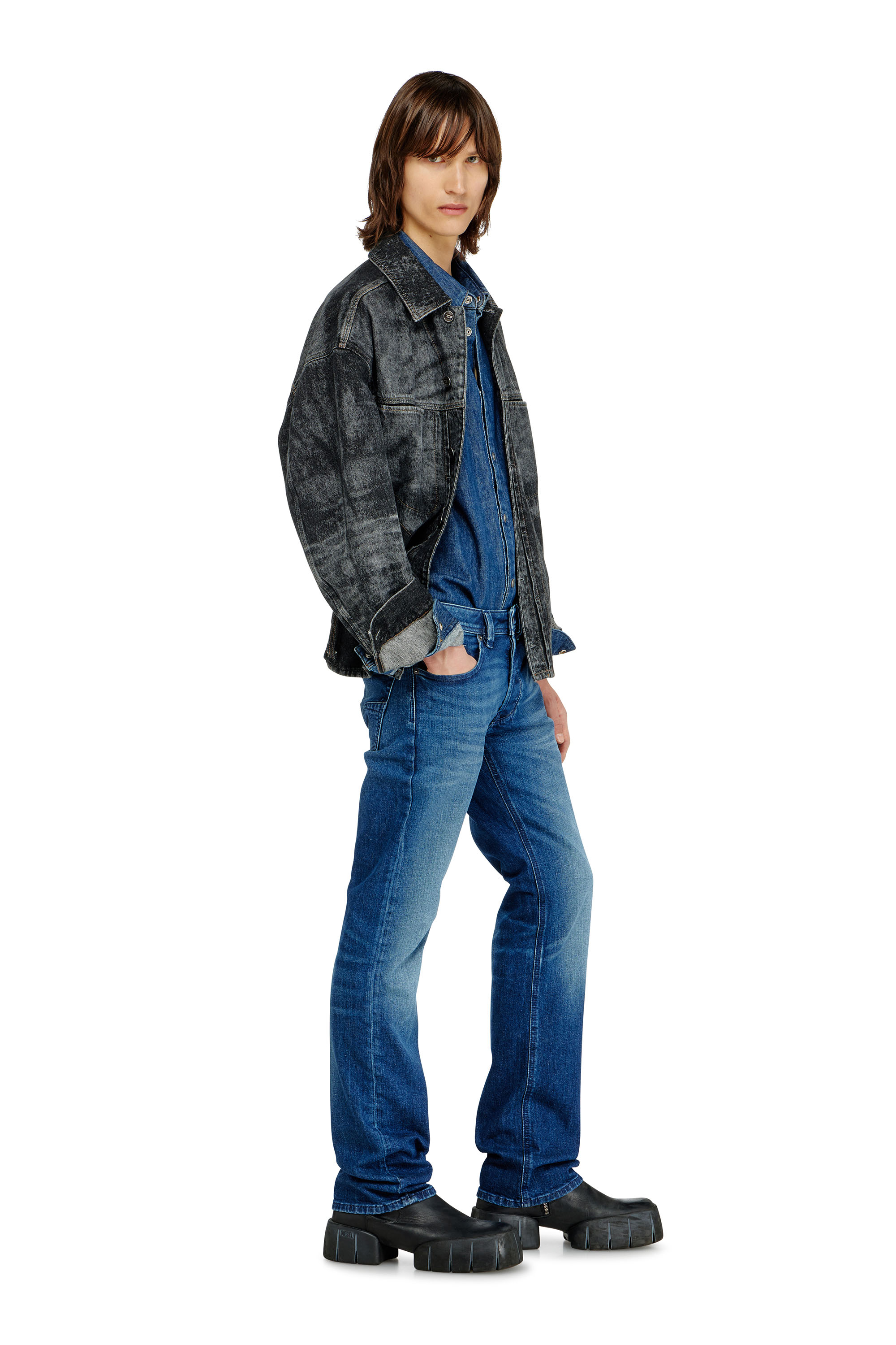 Diesel - Man's Regular Jeans 1985 Larkee 09L51, Dark Blue - 1