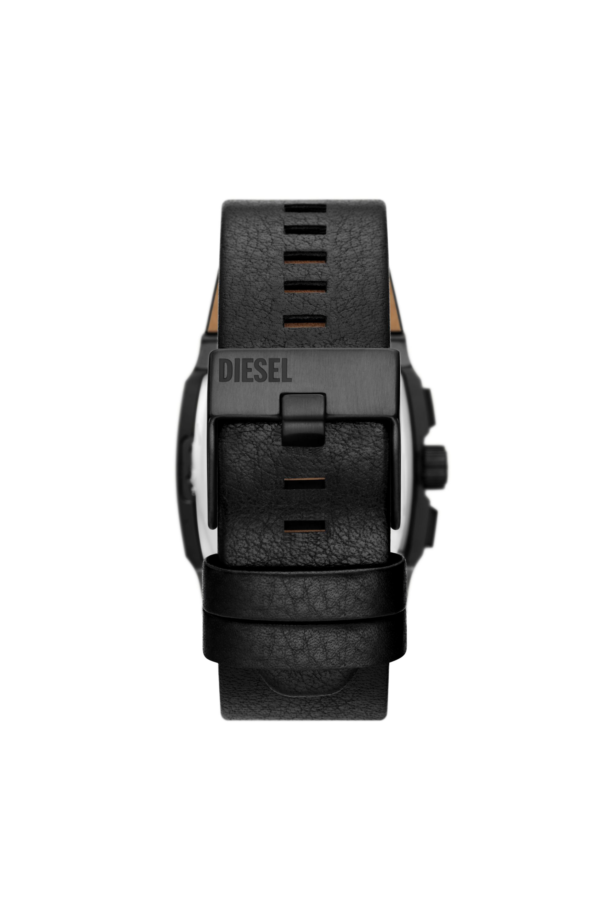 Diesel - DZ4645, Man Cliffhanger chronograph black leather watch in Black - Image 2