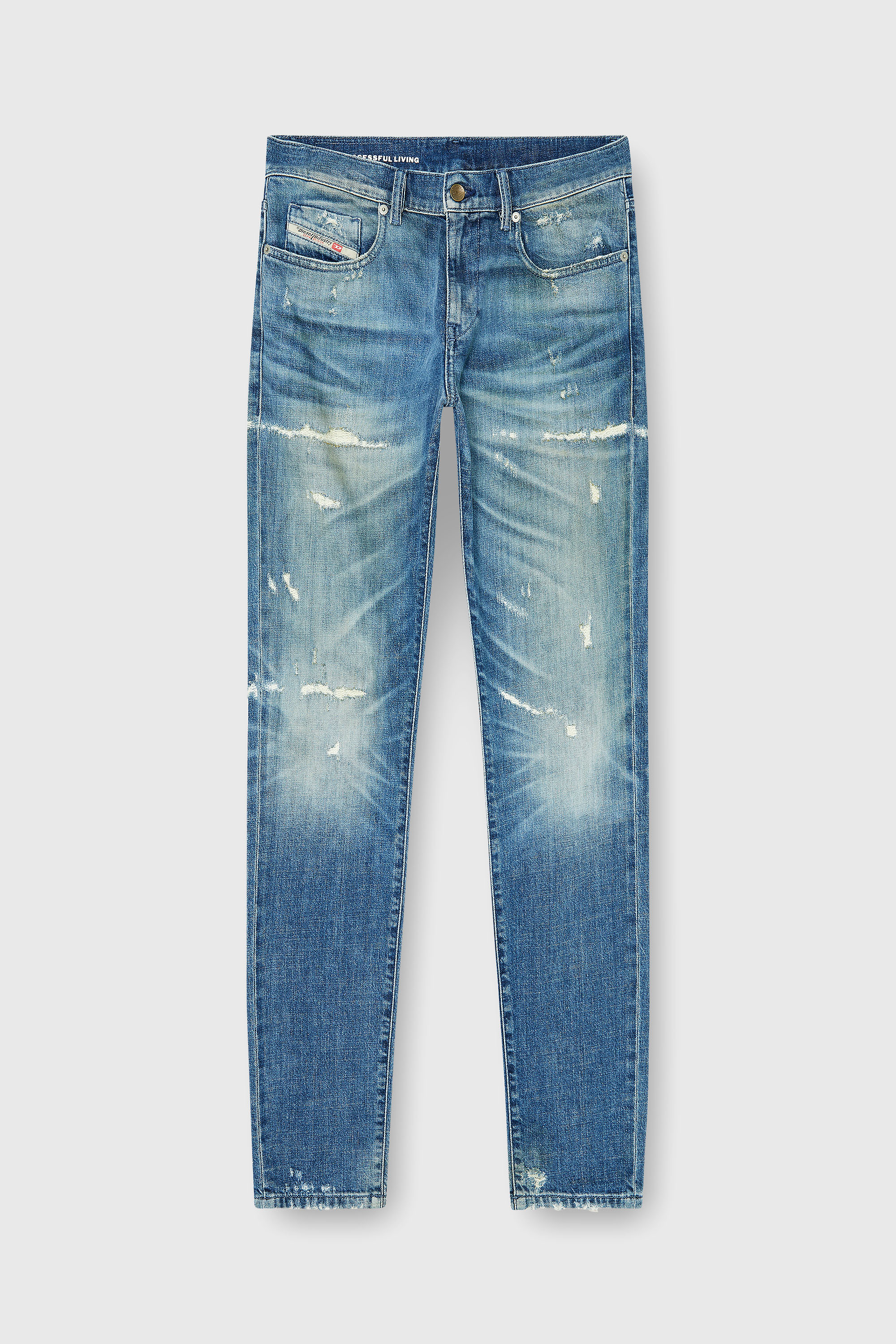 Diesel - Slim Jeans 2019 D-Strukt 007EN Homme, Bleu moyen - Image 6