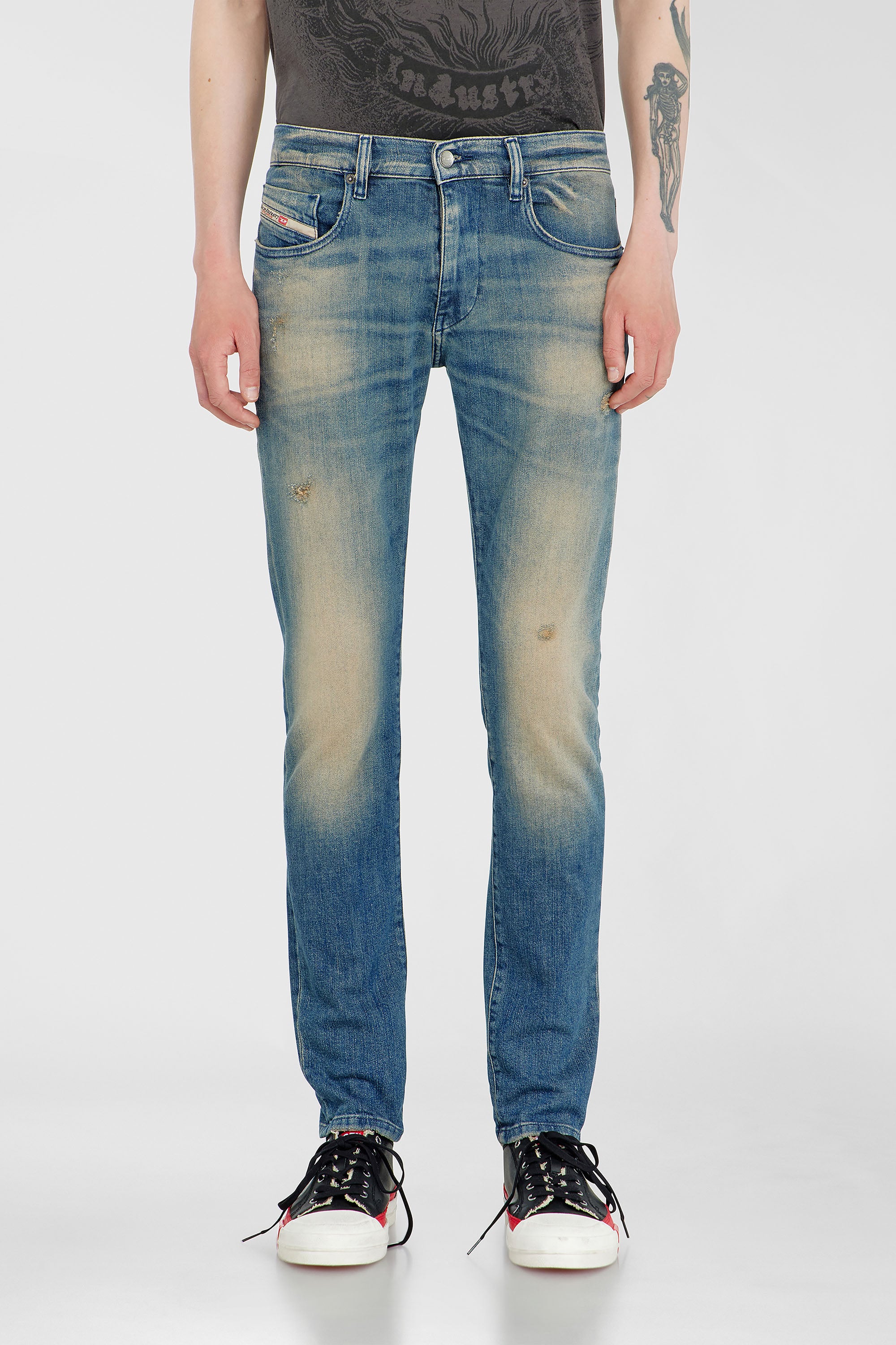 Diesel - Slim Jeans 2019 D-Strukt 0KBBW Homme, Bleu moyen - Image 1