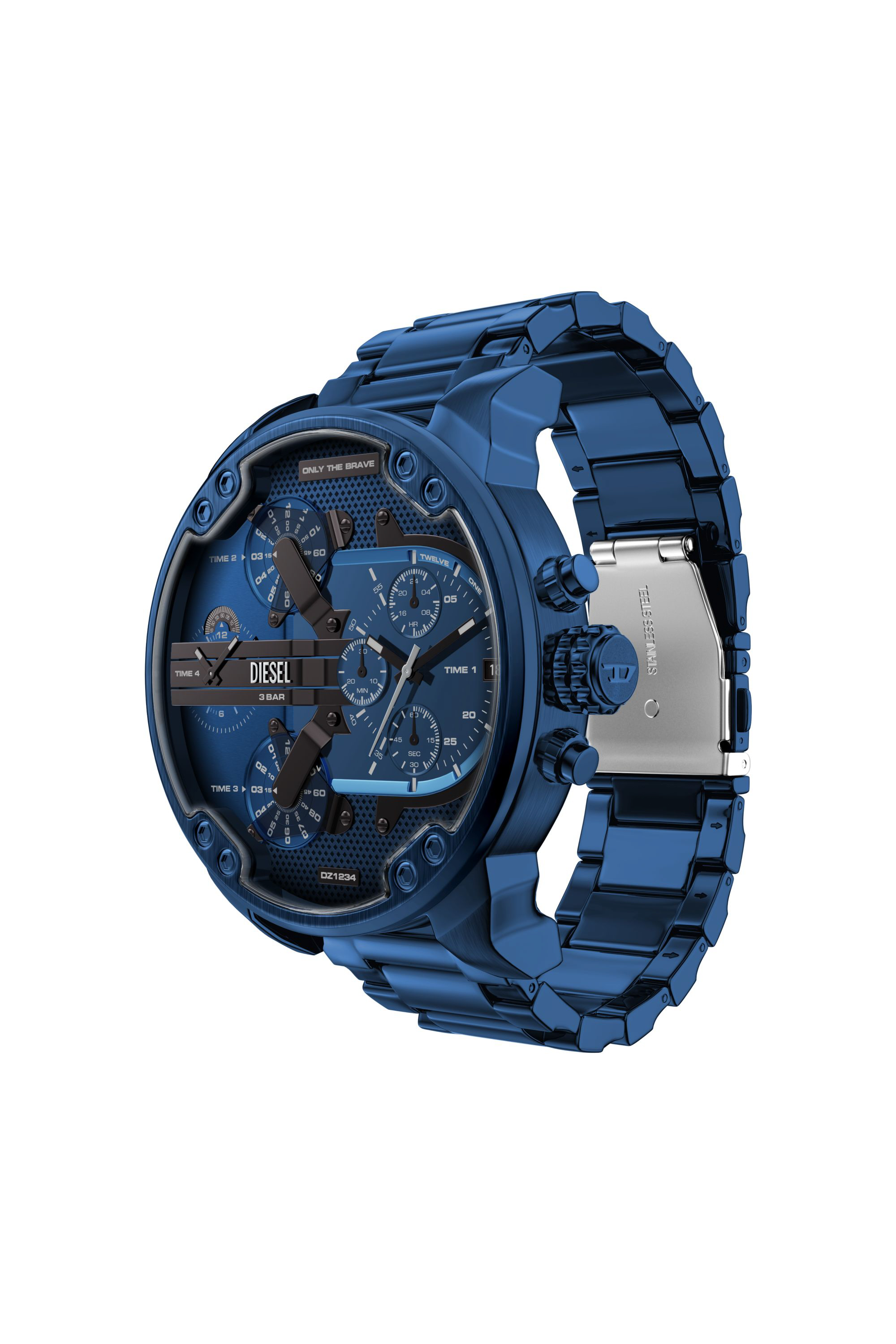 Diesel - DZ7496 WATCH, Montre Mr. Daddy 2.0 en acier inoxydable bleu Homme in Bleu - 2