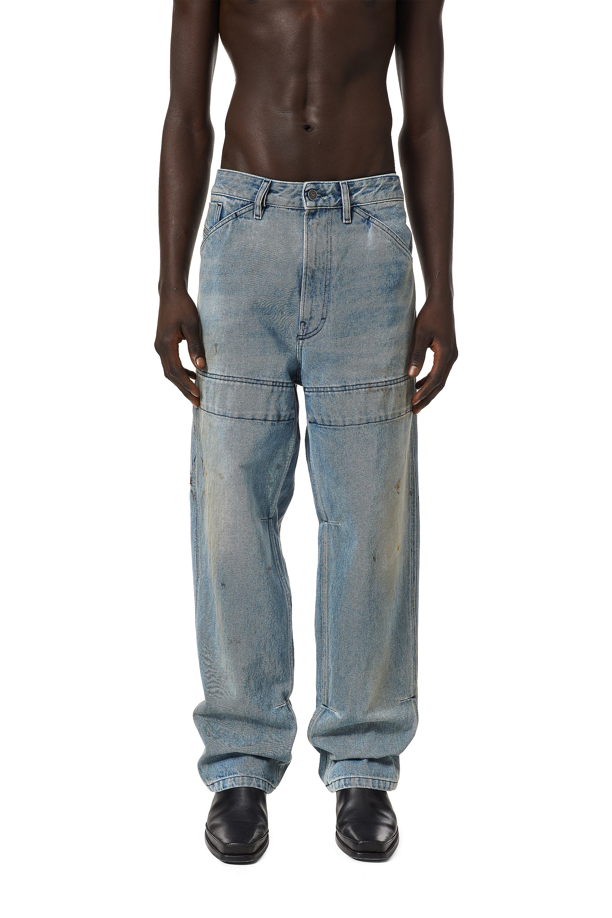 Diesel - D-Franky 0EHAS Straight Jeans, Light Blue - Image 5