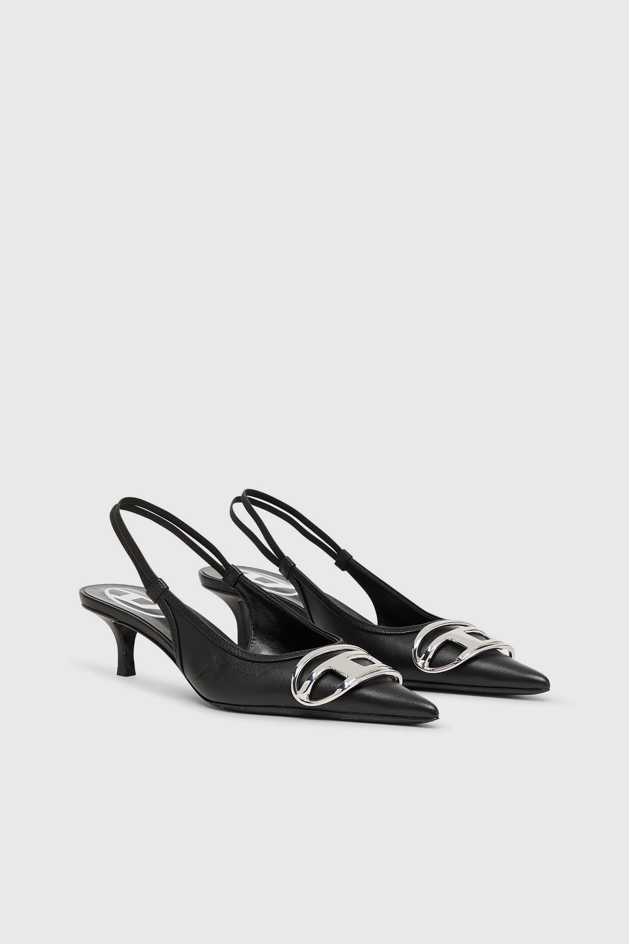 Diesel - D-VENUS SB 40, D-Venus-Escarpins slingback en cuir nappa Femme in Noir - 2