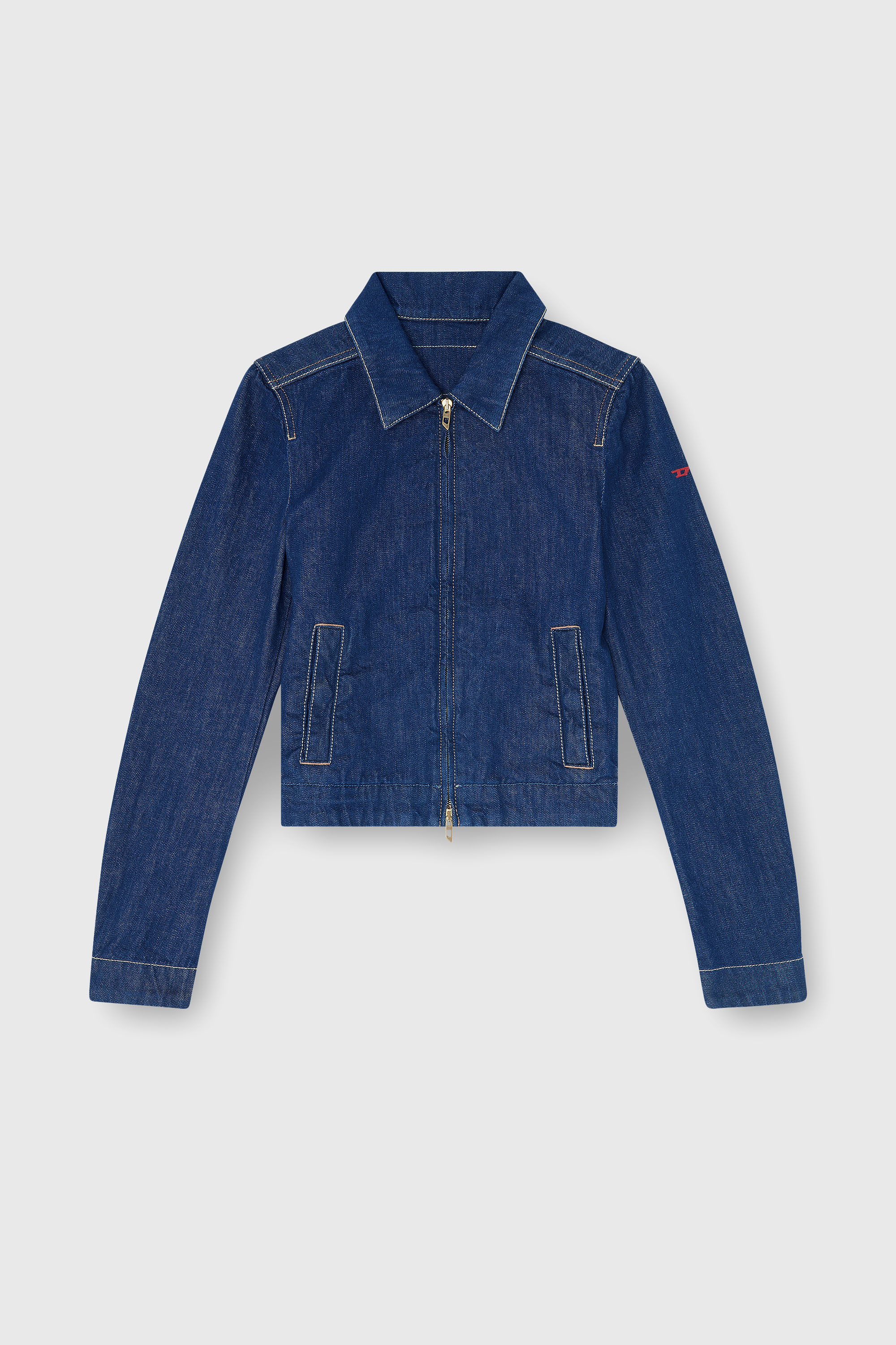Diesel - DE-CORB, Veste coach en rinse denim Femme in Bleu - 2