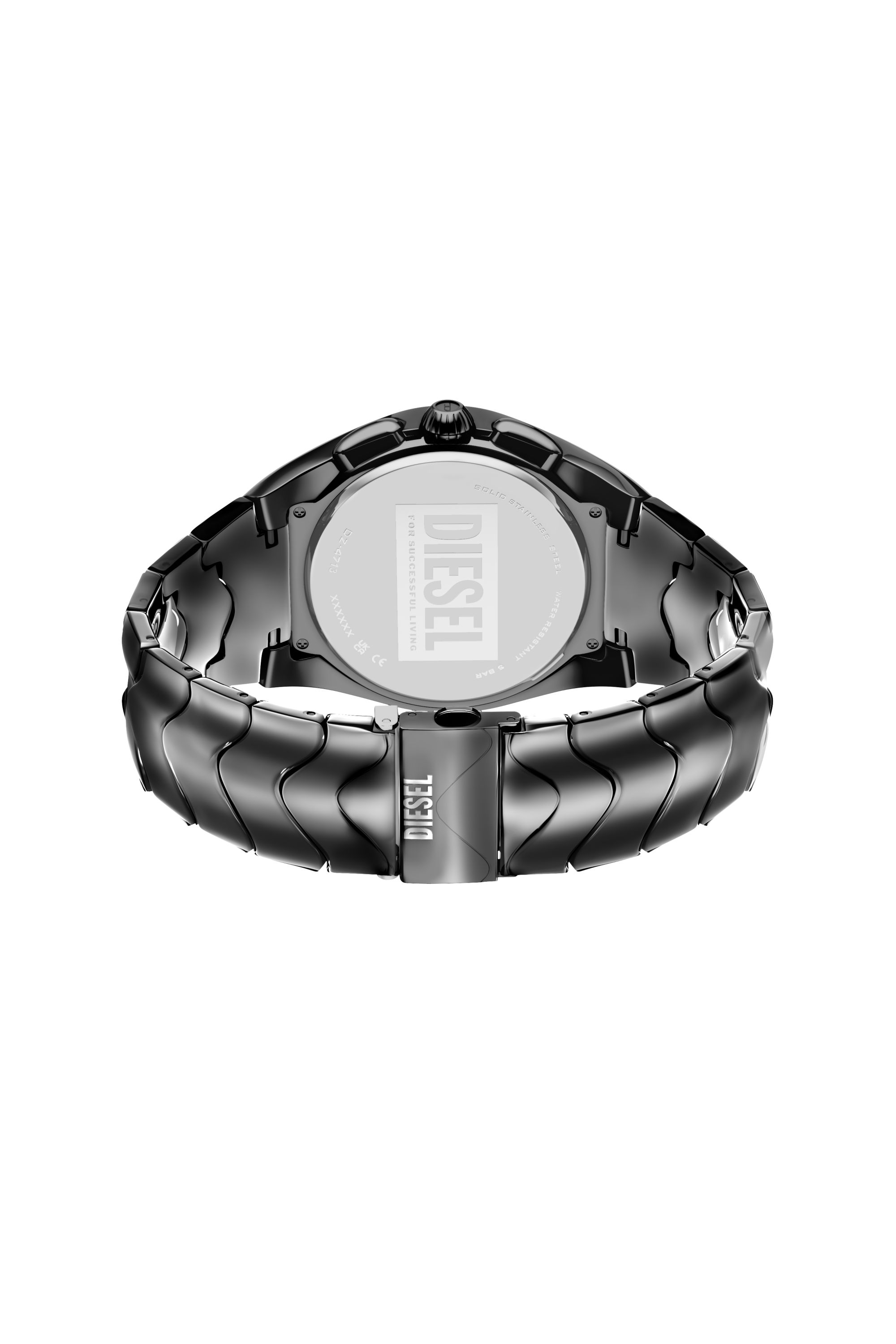 Diesel - DZ4713 WATCH, Montre Mercurial en acier inoxydable finition gunmetal Homme in Noir - 4