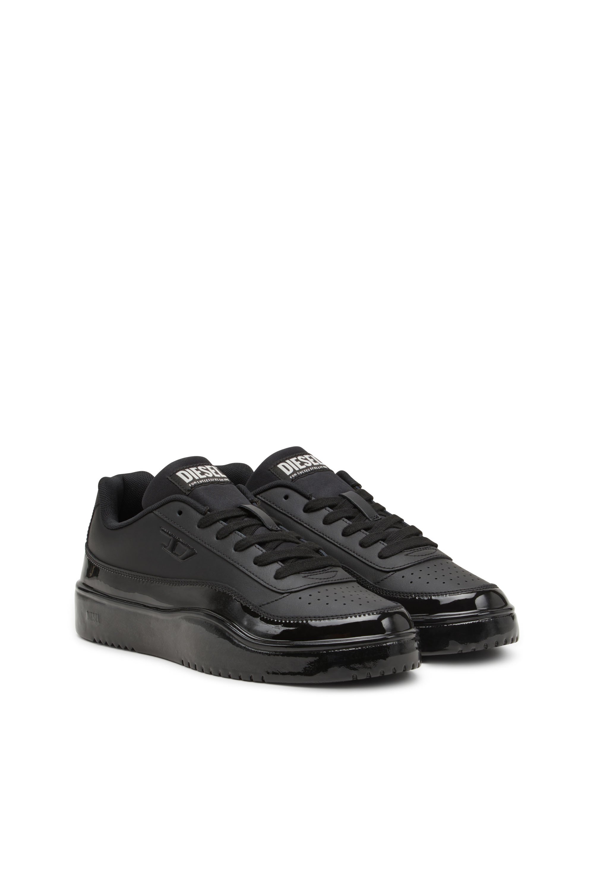 Diesel - S-TRACKER-D LOW, S-Tracker-D-Sneakers en cuir siliconé Homme in Noir - 2