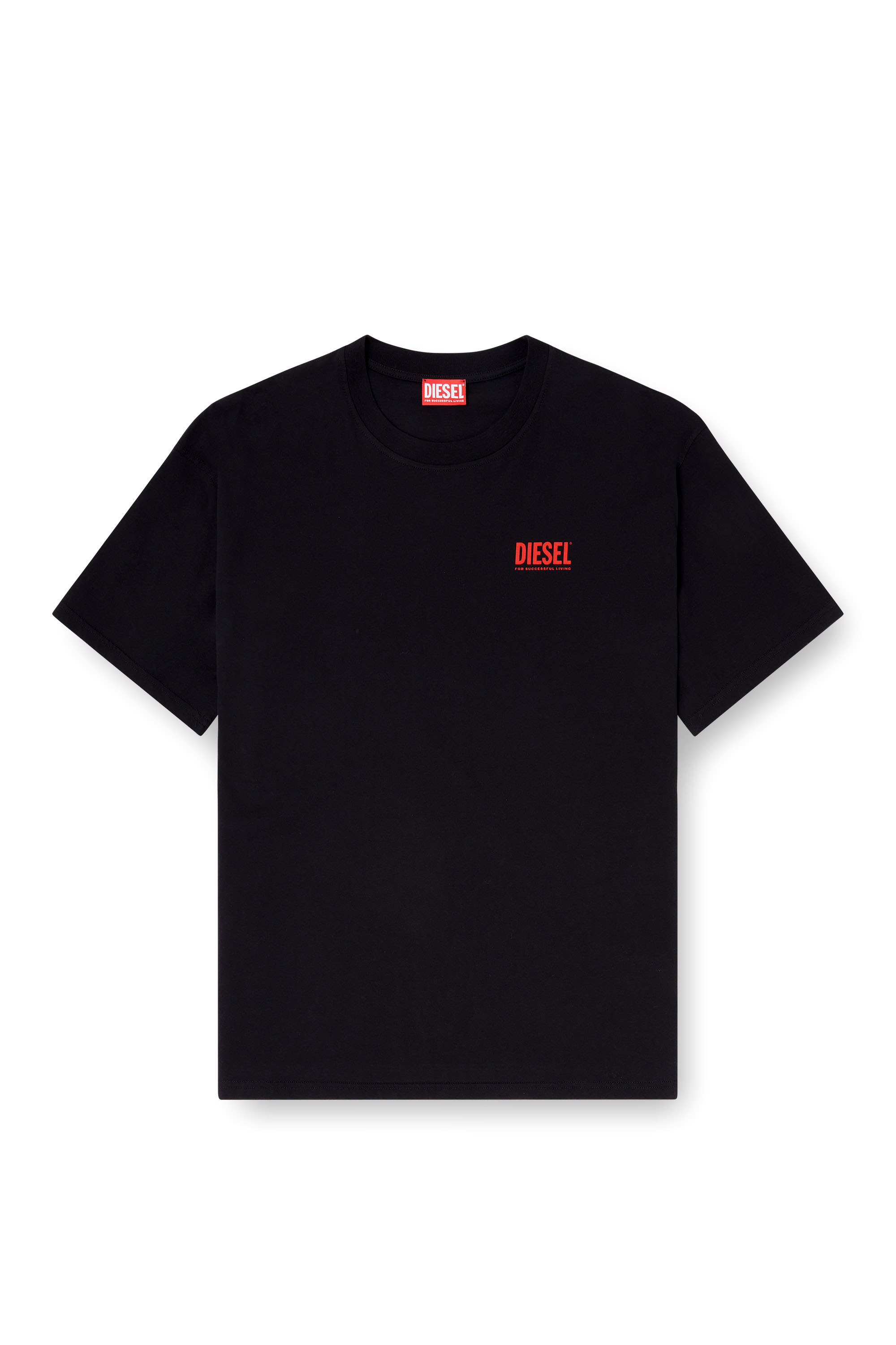 Diesel - T-BOXT-BISK, T-shirt en coton avec imprim&eacute; Diesel Biscotto Homme in Noir - 3